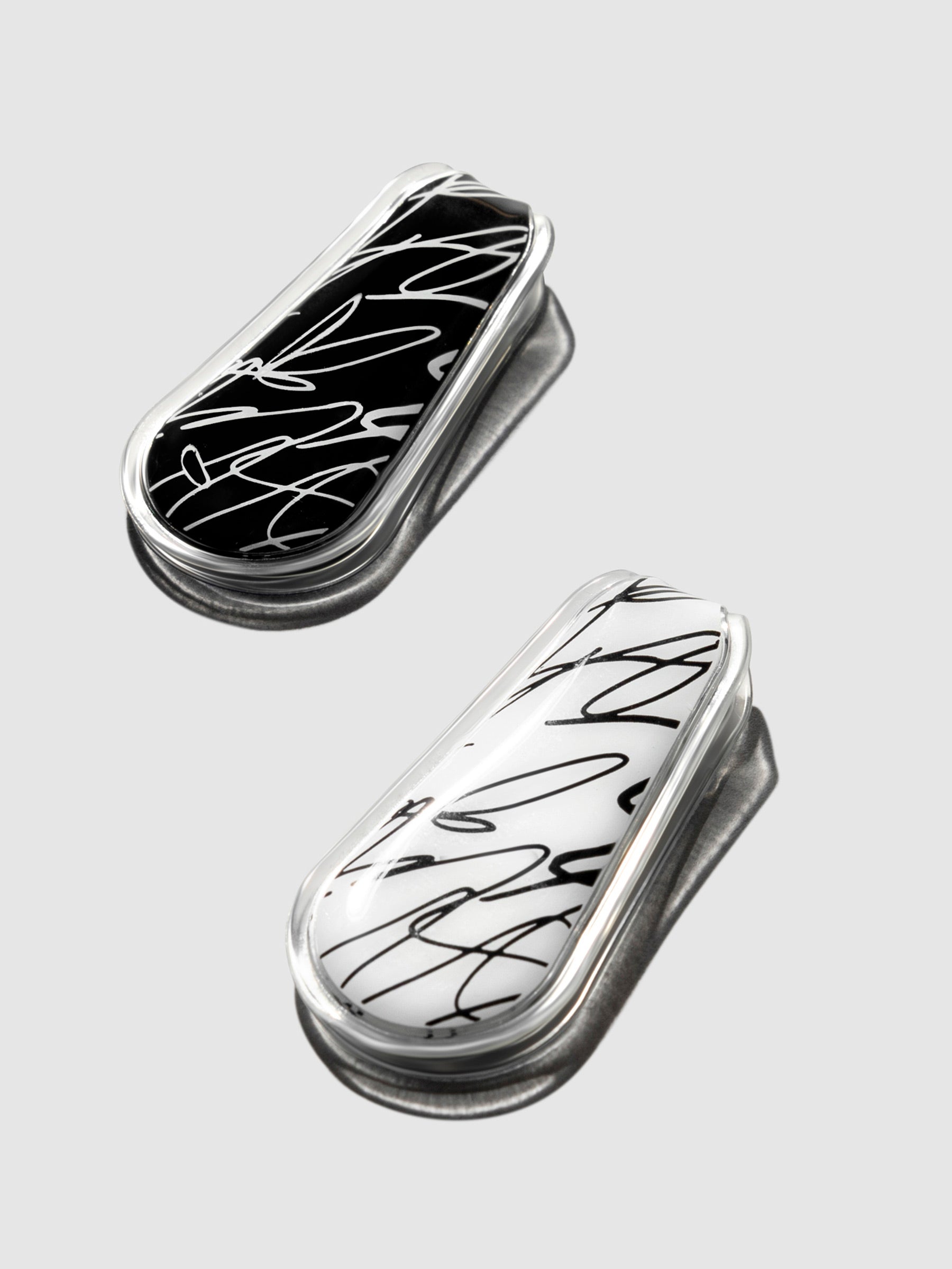 Signature clips displayed on a neutral background.