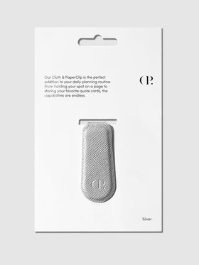 Cloth and Paperclip, Silver, Cloth and Paper. Clip displayed in its packaging on a neutral background.