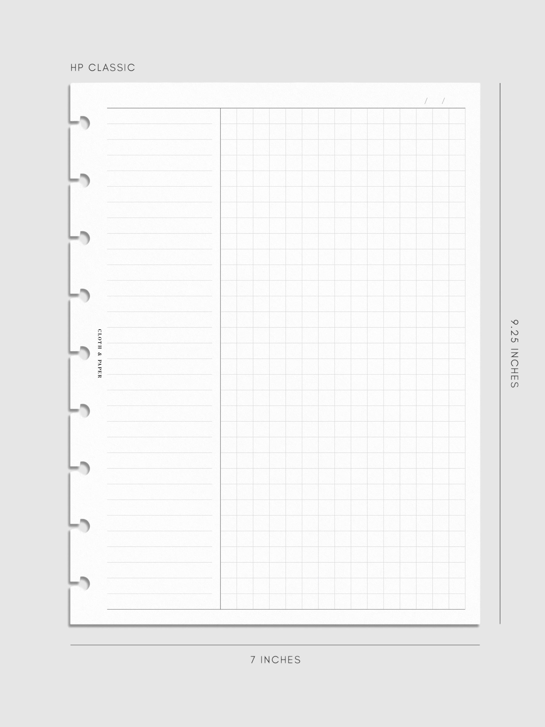 Digital mockup of insert in HP Classic. 