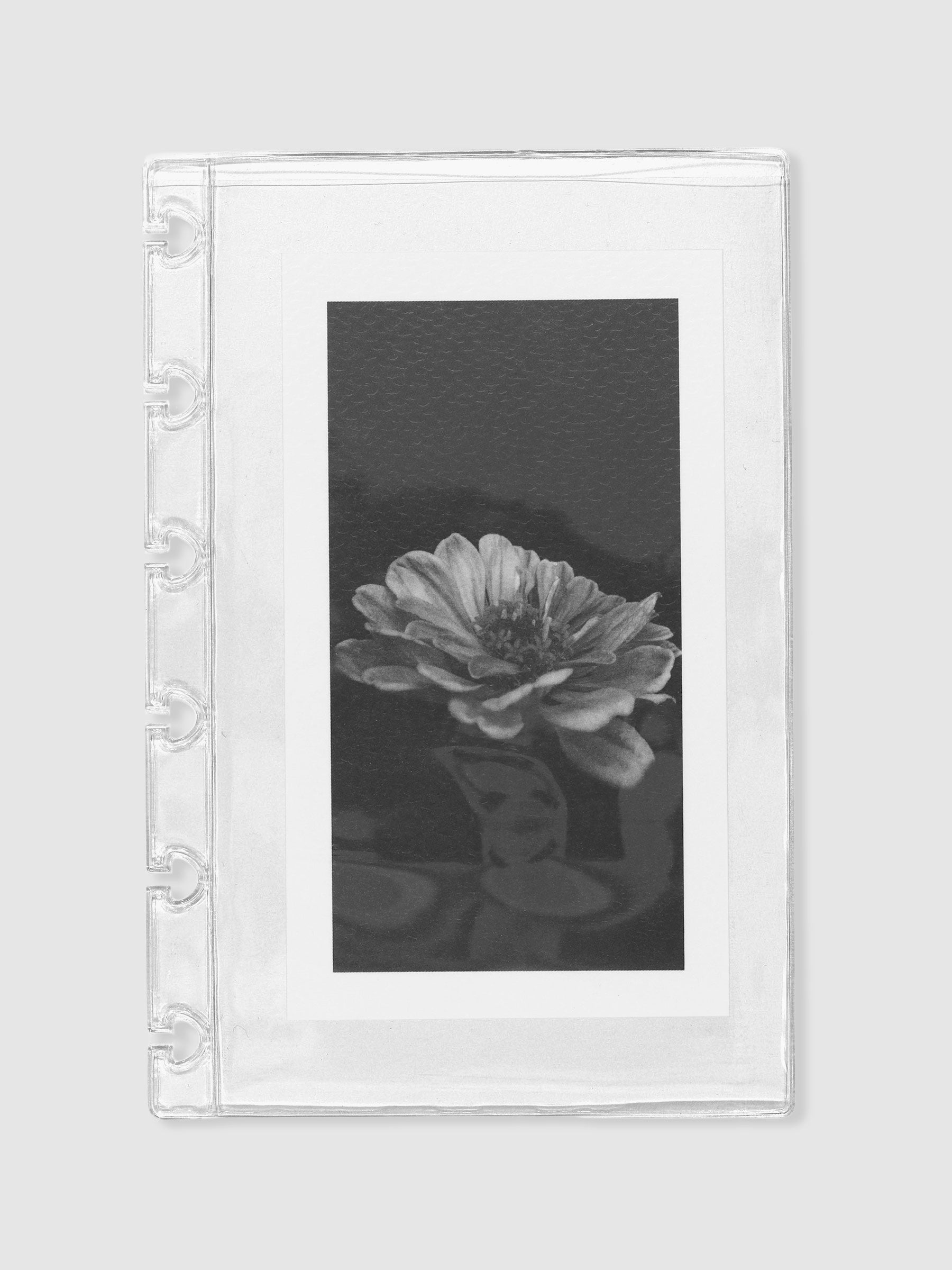 CP Petite document pocket displayed on a neutral background. A botanical card set card is displayed inside.