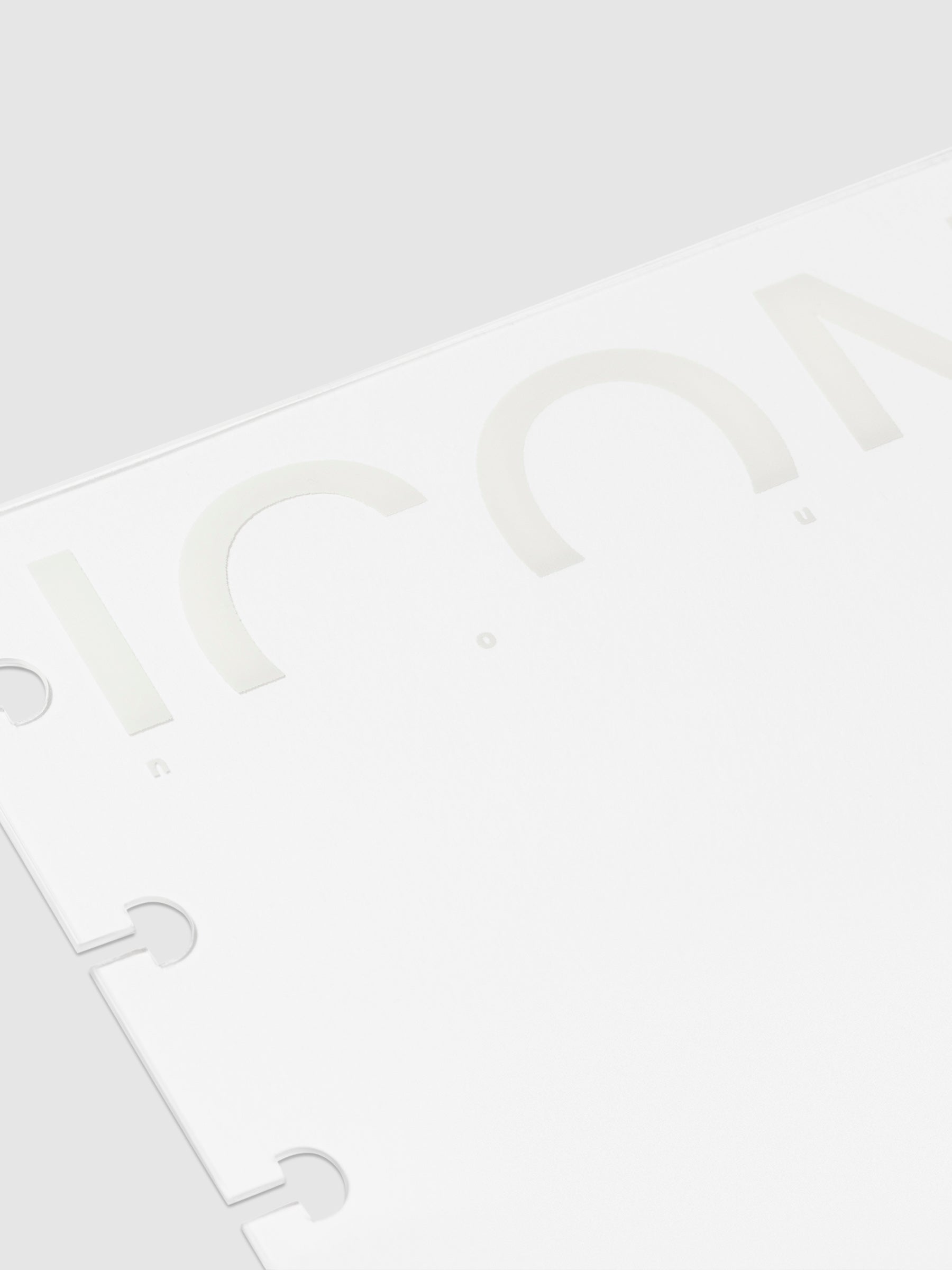 Closeup of cover - text reads "icon."