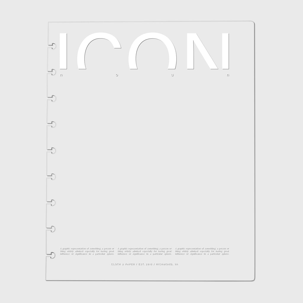 Cubierta de cuaderno transparente como el cristal | Icono