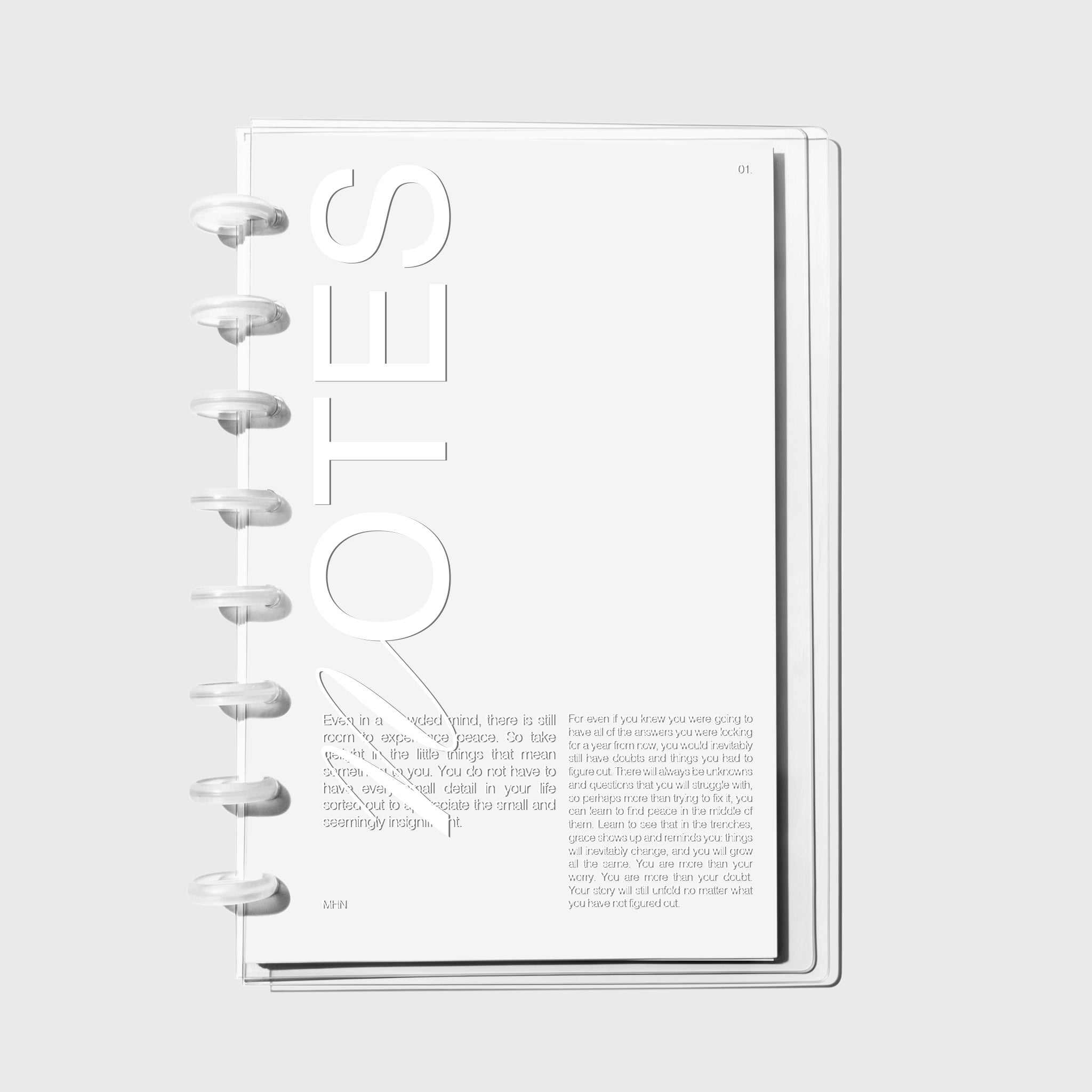 Crystal Clear Notebook Cover | Notes | Half Letter | Cloth & Paper ...