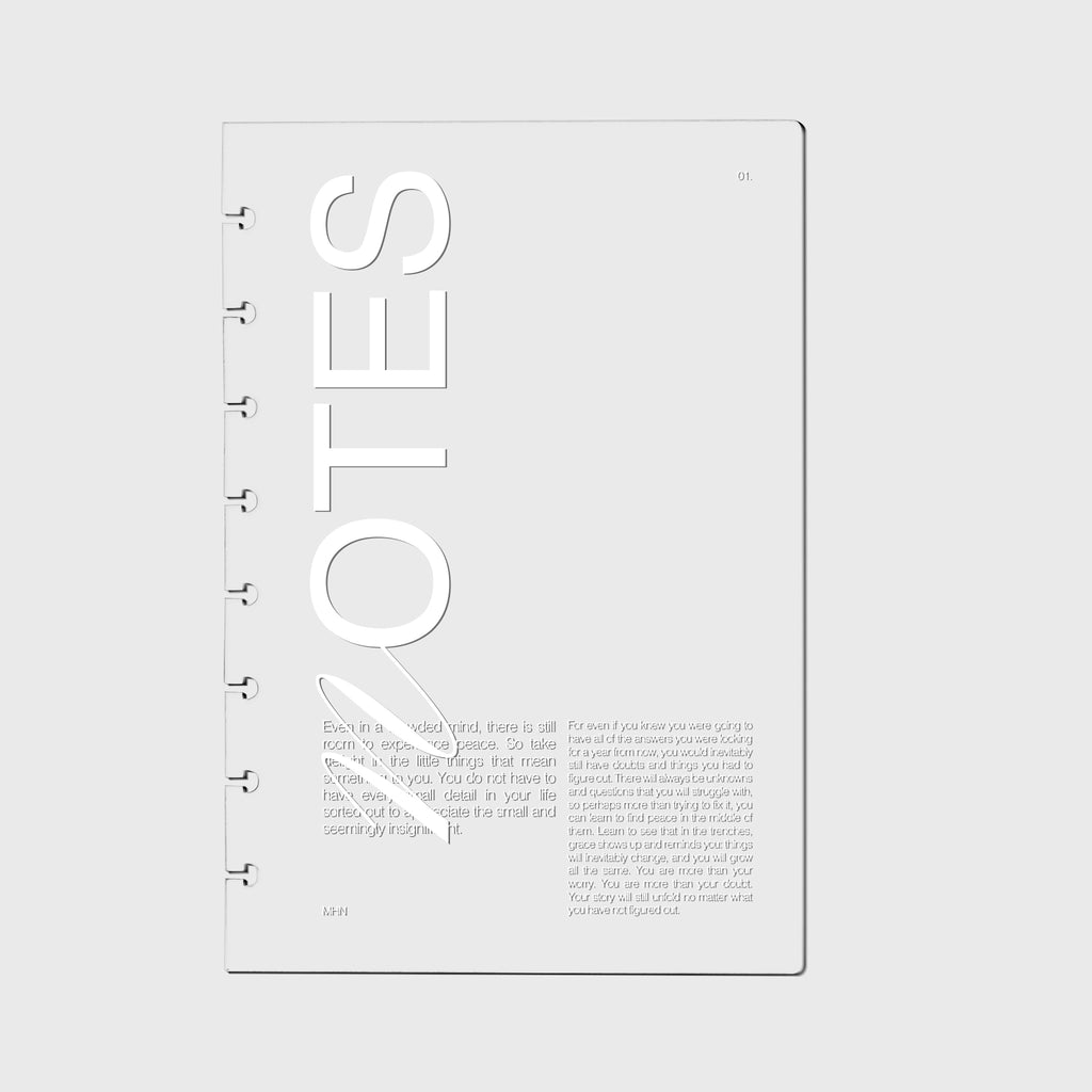 Crystal Clear Notebook Cover | Notes | Half Letter