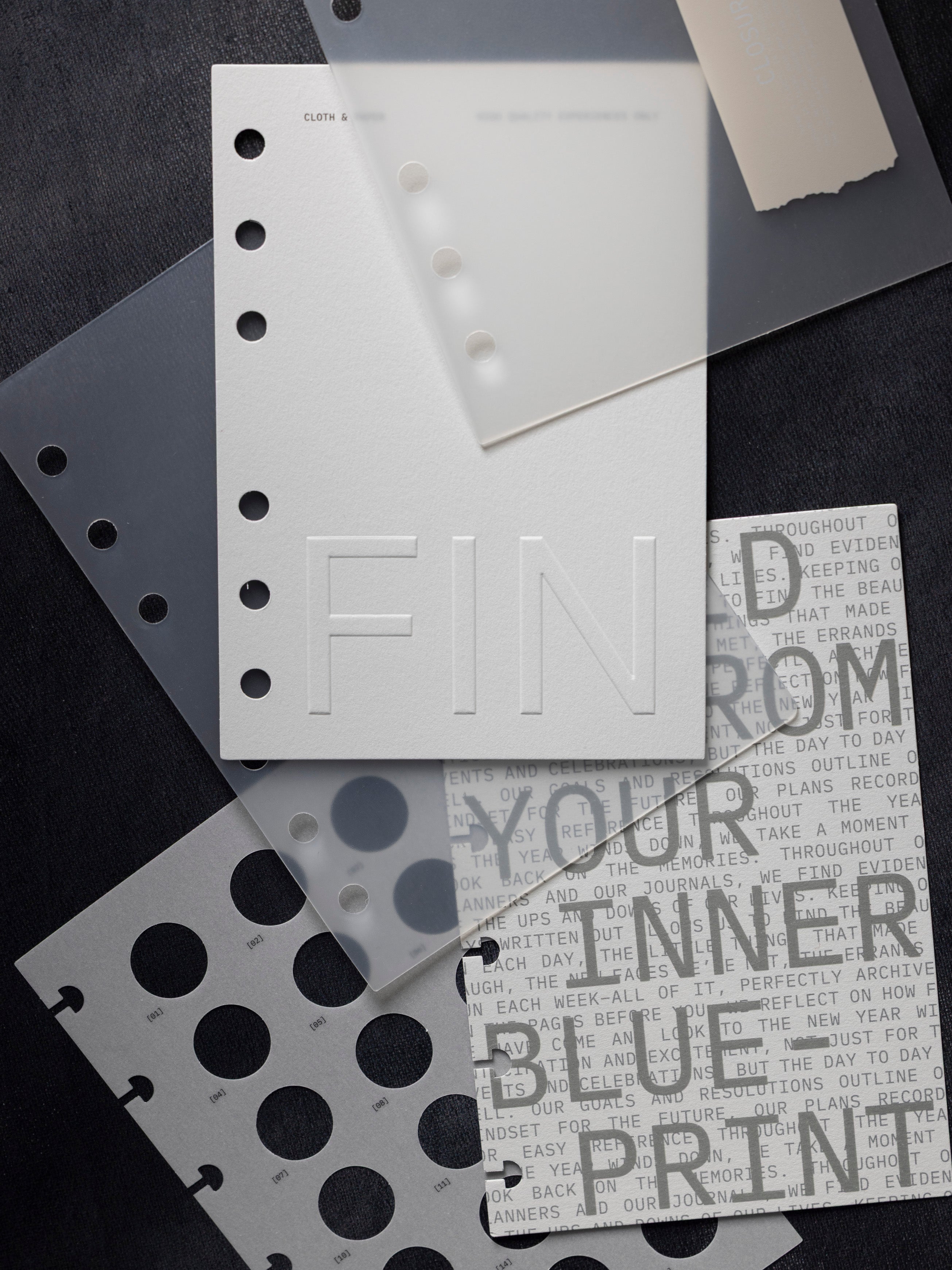 Planner dashboards and covers included in the December 2025 Intention Box on a dark background.