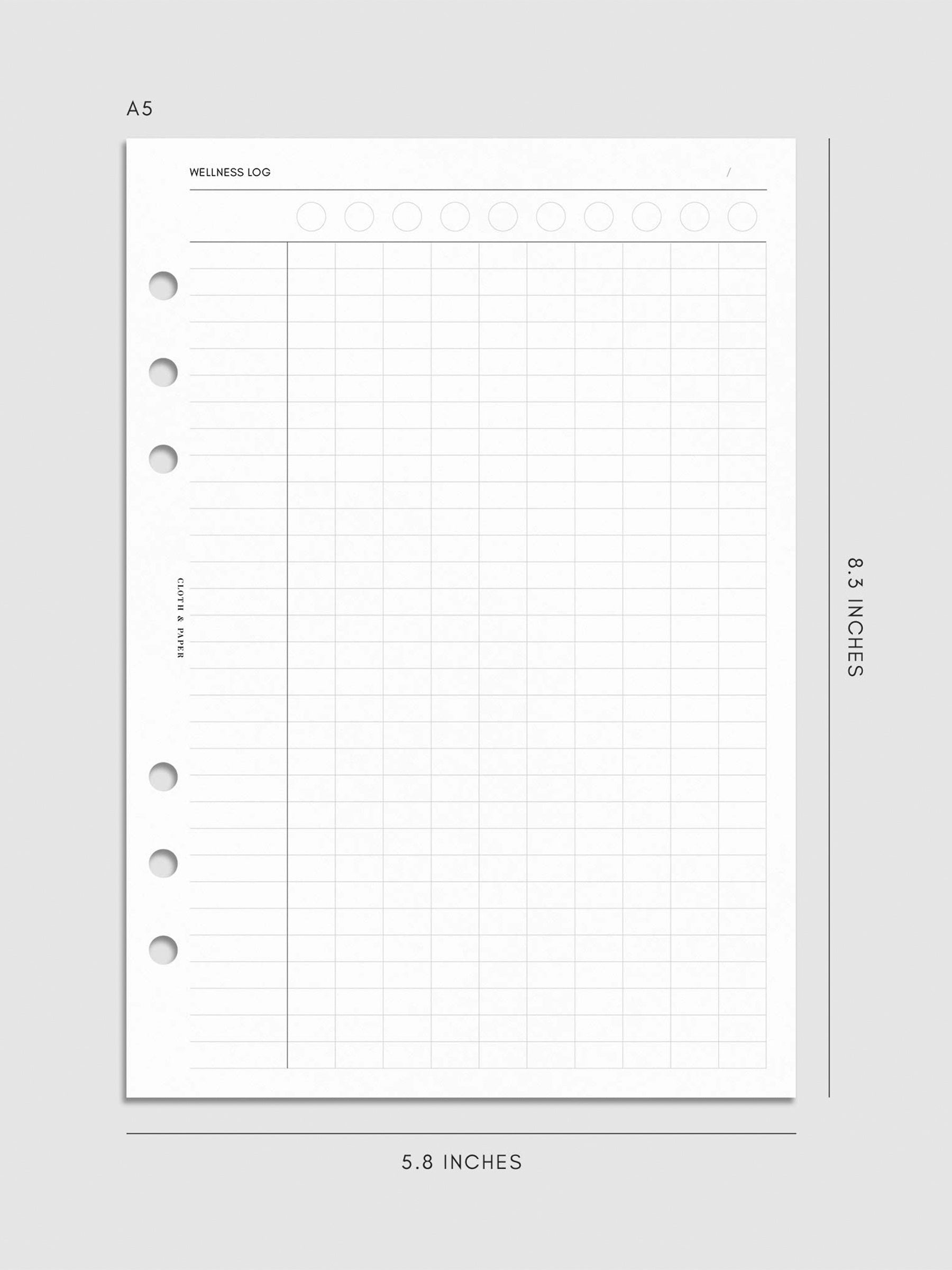 Digital mockup of insert in A5.