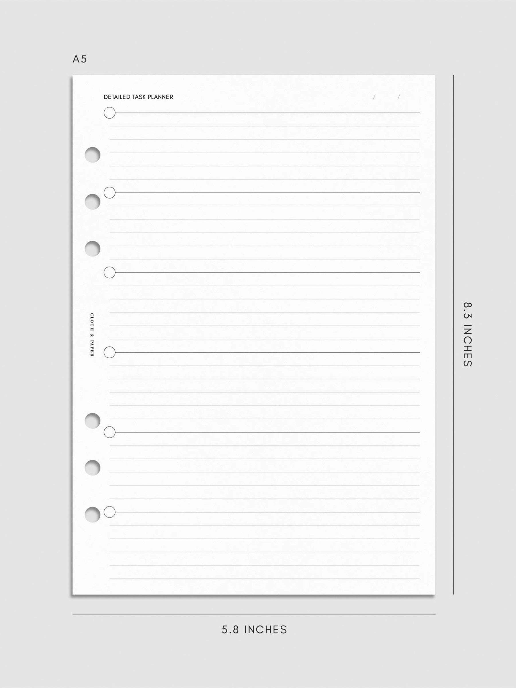 Digital mockup of insert in A5.