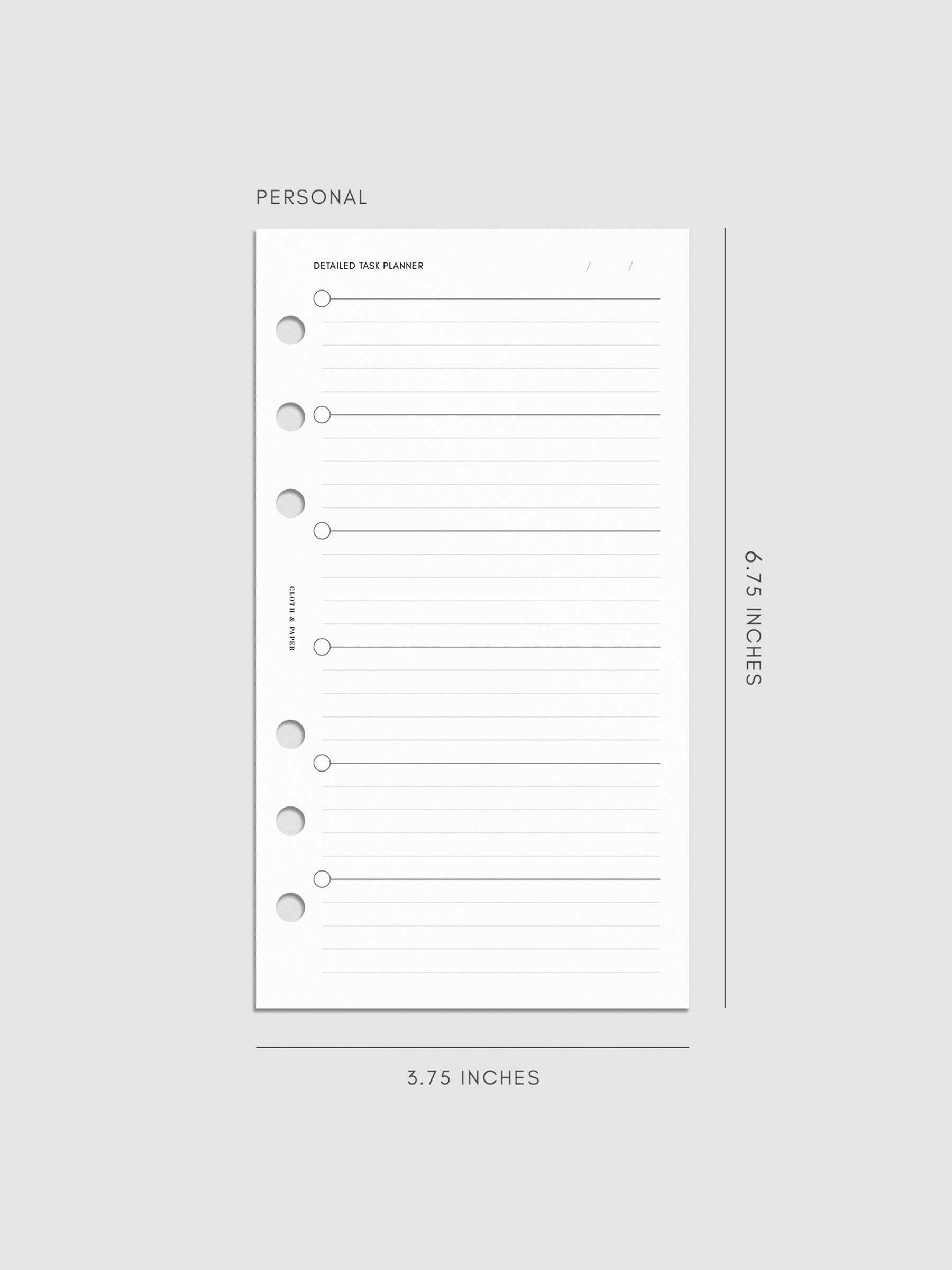 Digital mockup of insert in Personal.
