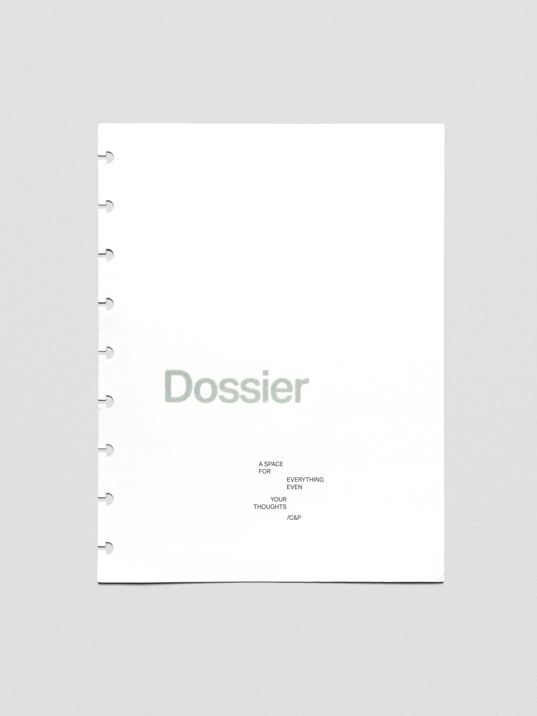 Dossier Planner Dashboard in HP Classic size.