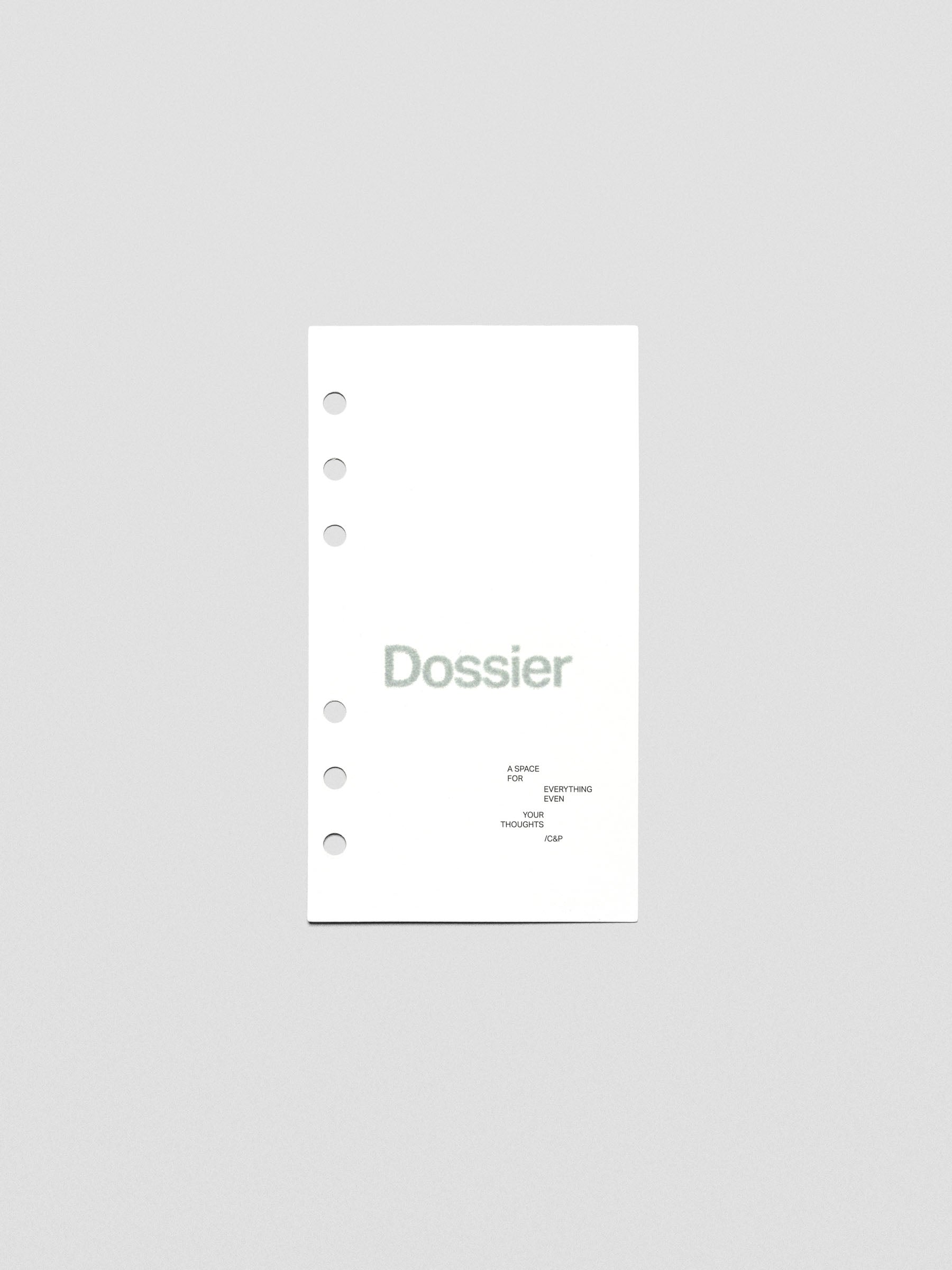 Dossier Planner Dashboard in Personal size.