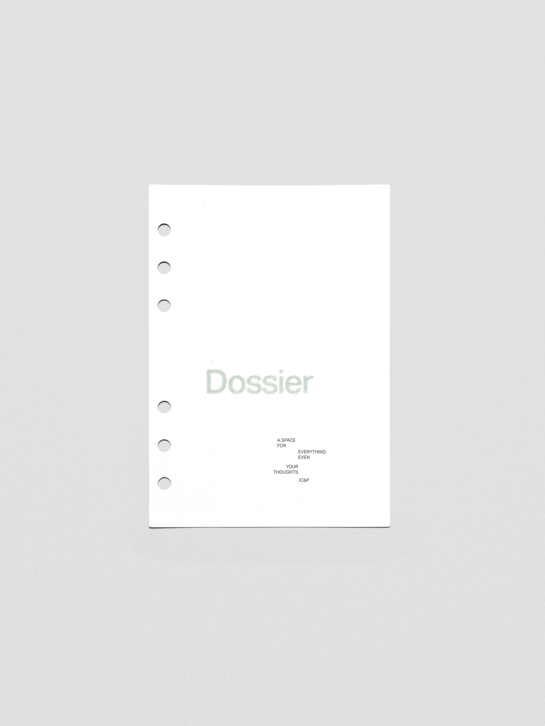 Dossier Planner Dashboard in Personal Wide size.