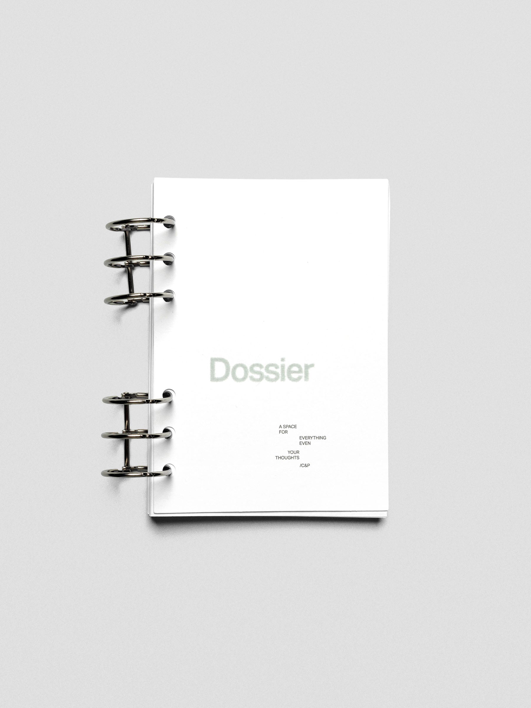 Dossier Planner Dashboard in Personal Wide size pictured ring bound.