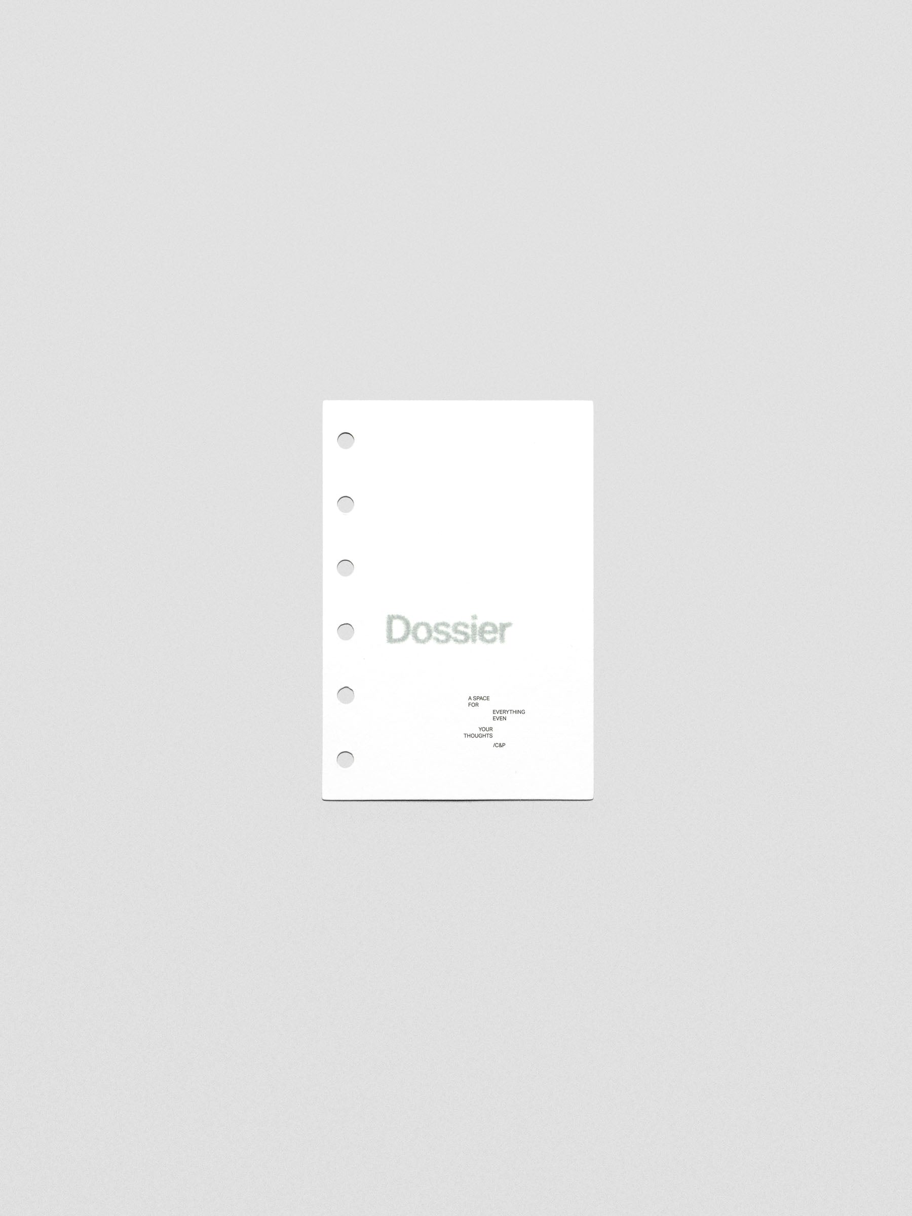 Dossier Planner Dashboard in Pocket size.