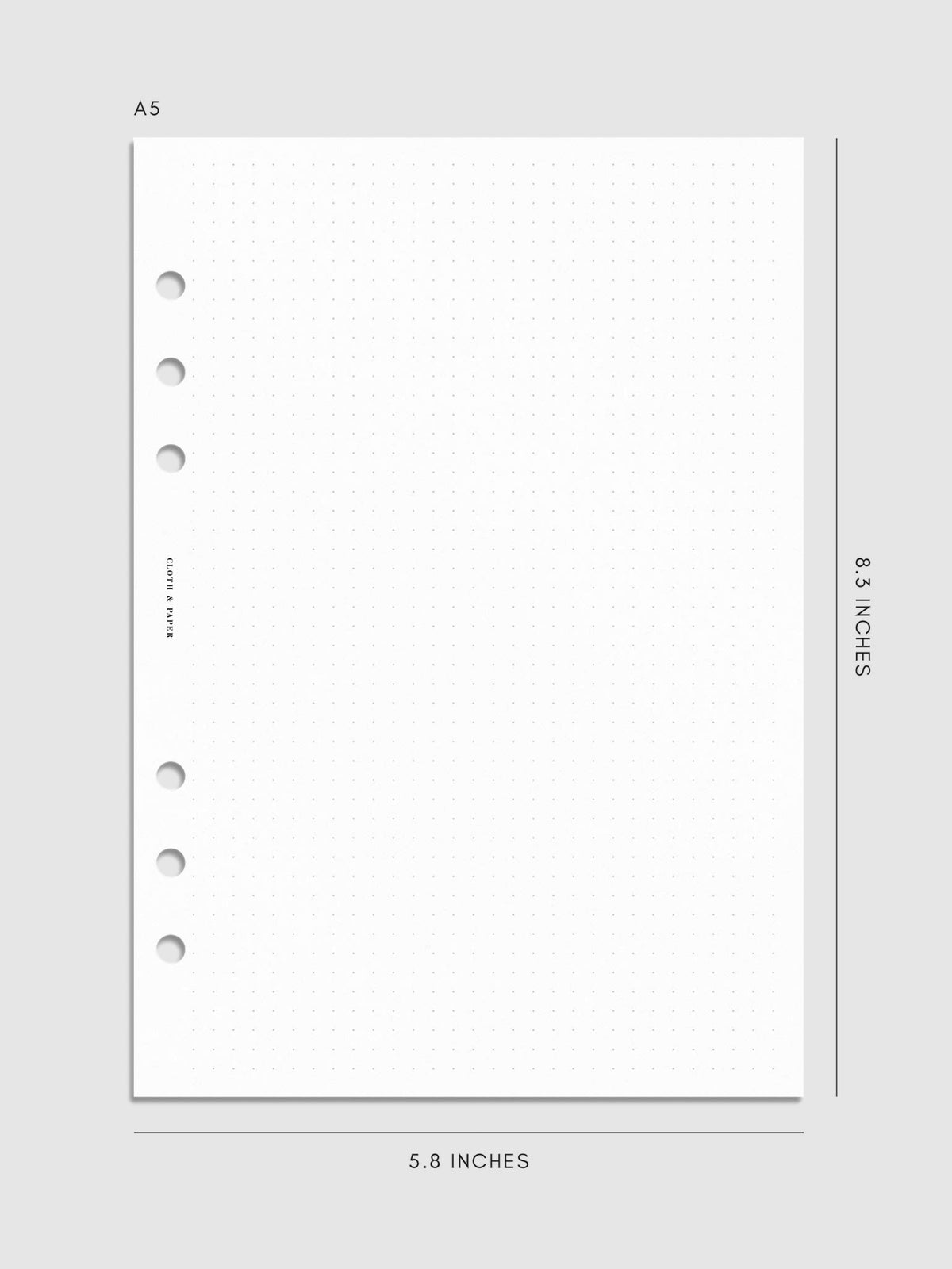 Dot Grid Planner Inserts | Cloth & Paper