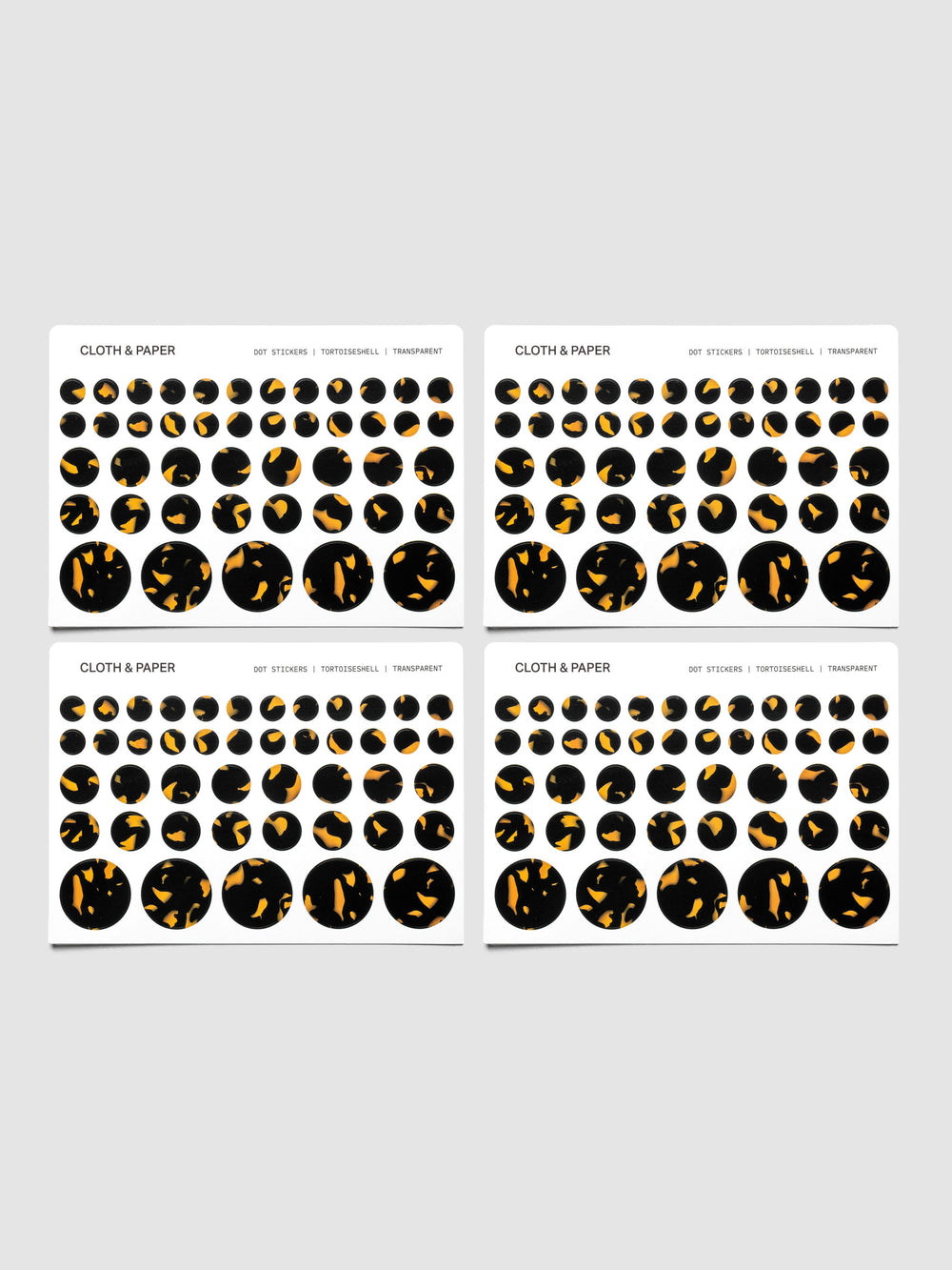 Tortoiseshell Planner Stickers | Dot Stickers | Cloth & Paper