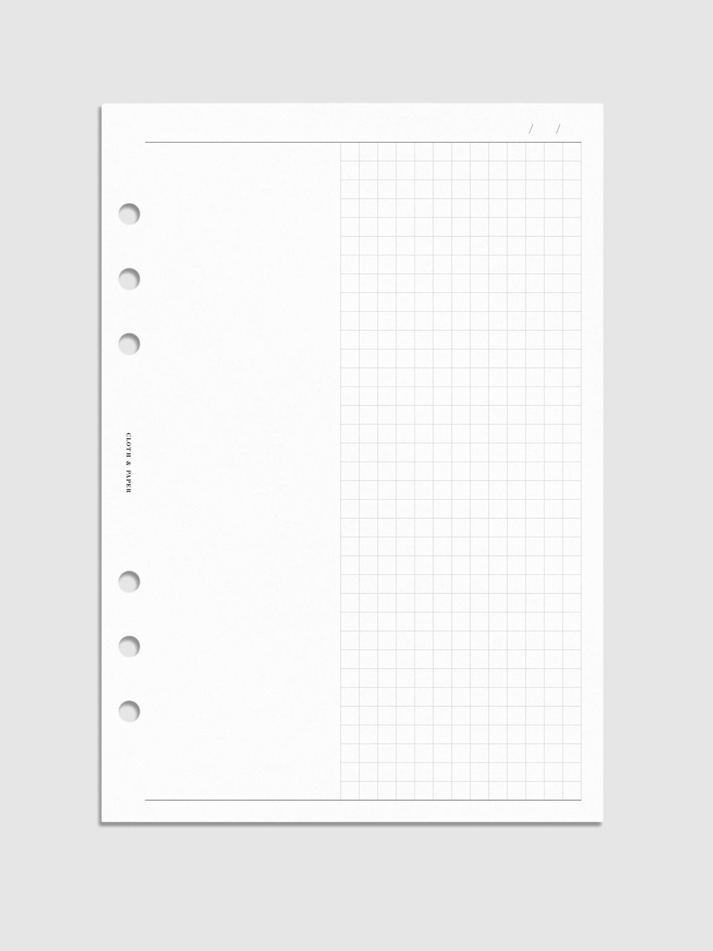 Duo Notes Planner Inserts | Blank + Graph | Cloth & Paper