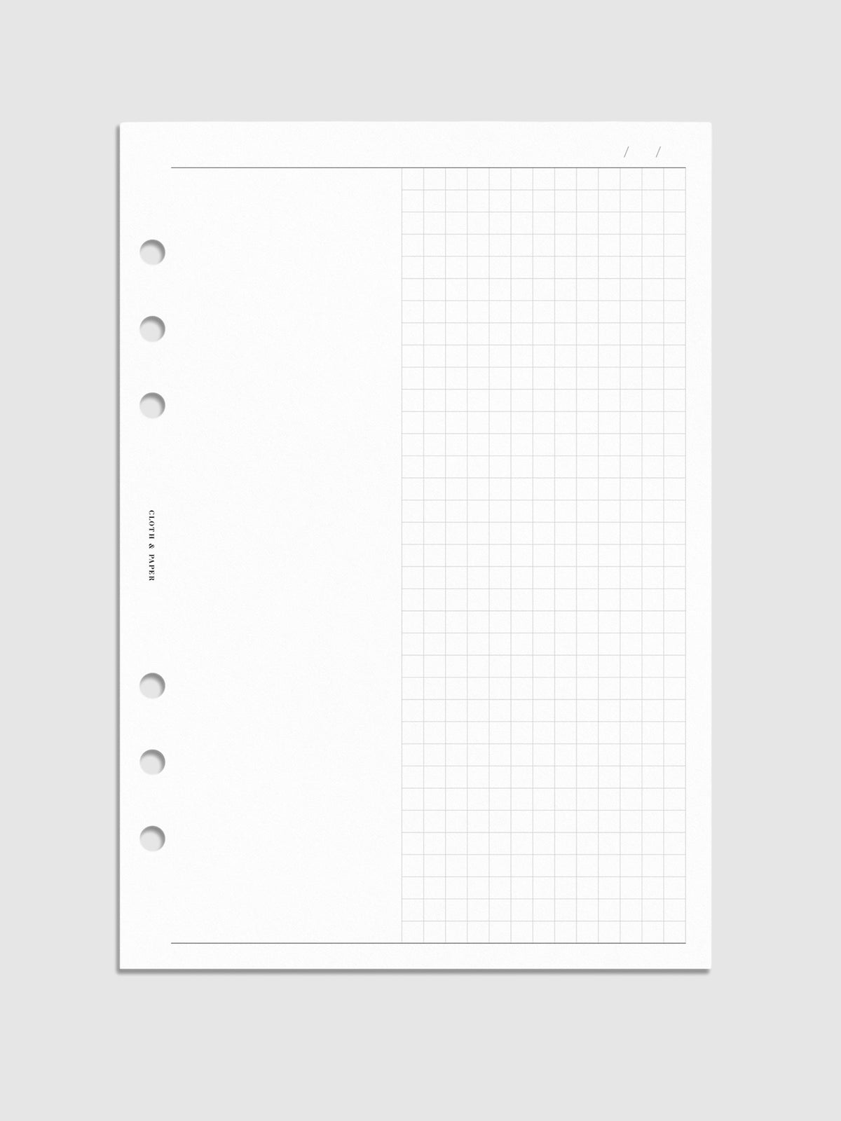Duo Notes Planner Inserts | Blank + Graph | Cloth & Paper