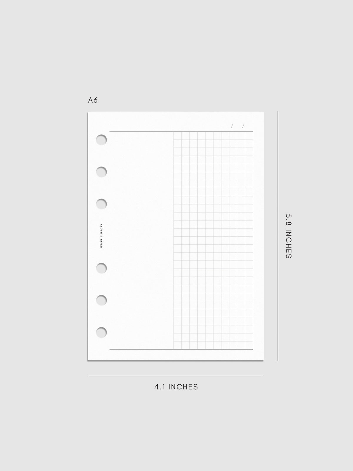Duo Notes Planner Inserts | Blank + Graph | Cloth & Paper