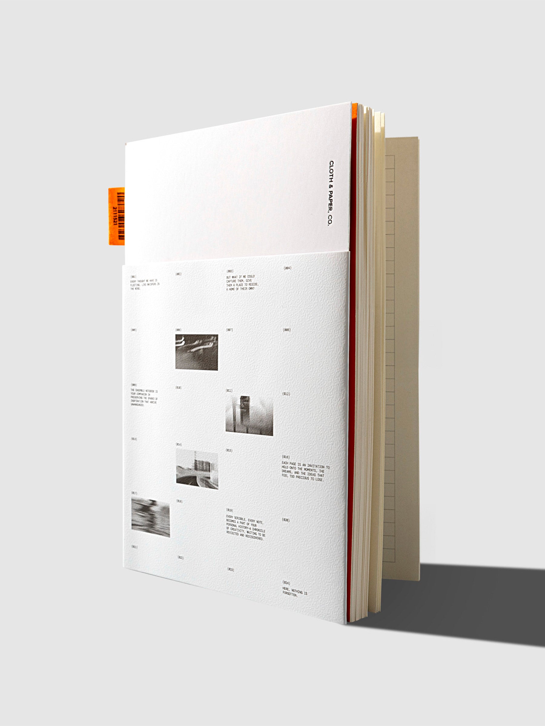 Notebook displayed on a neutral background.