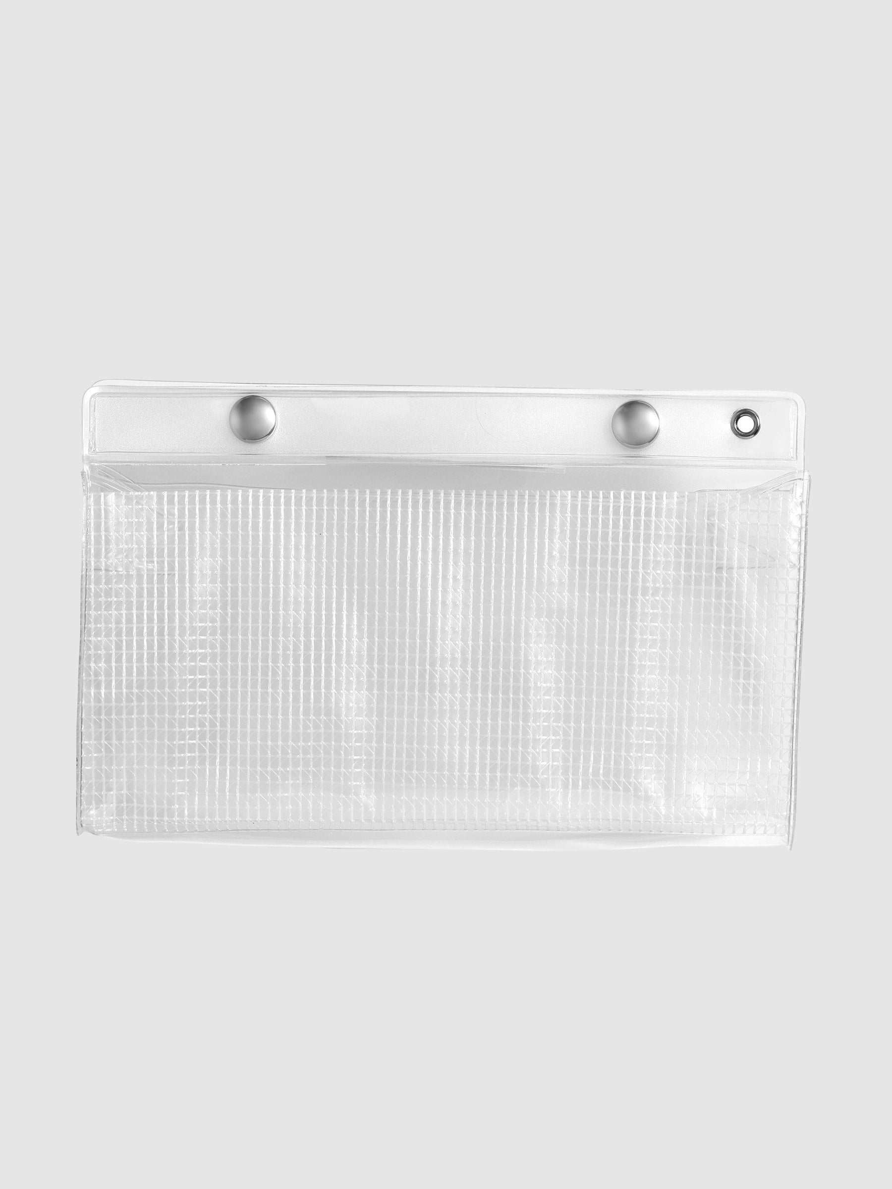 Empty pouch displayed on a neutral background. 
