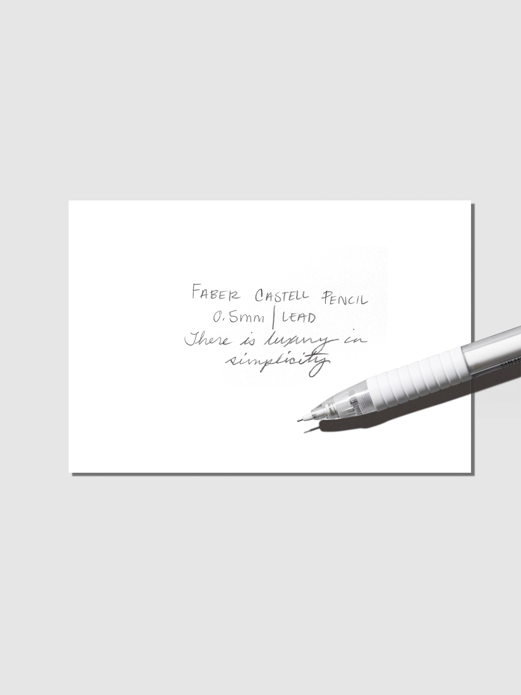 Pencil displayed on an in use testing sheet.