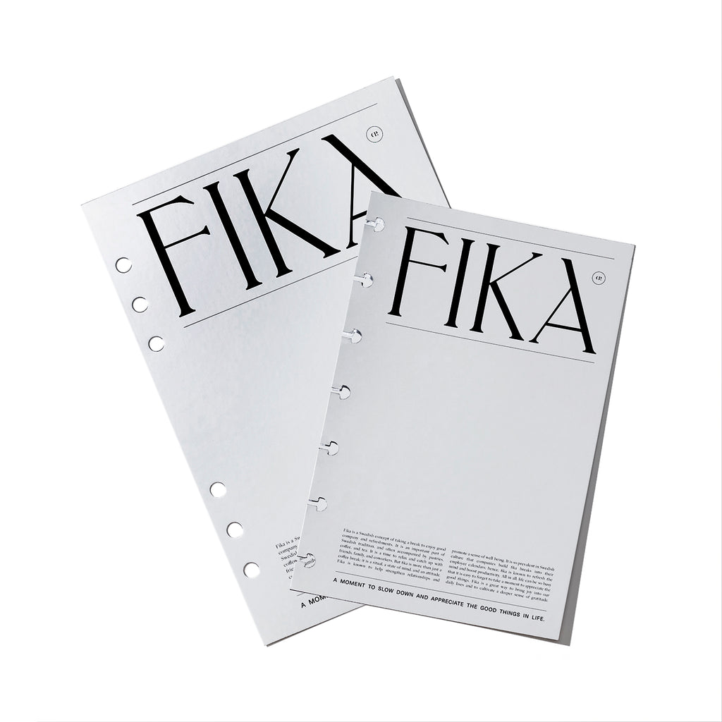 Fika Planner Dashboard, Cloth and Paper. Two dashboards layered on top of each other on a white background.