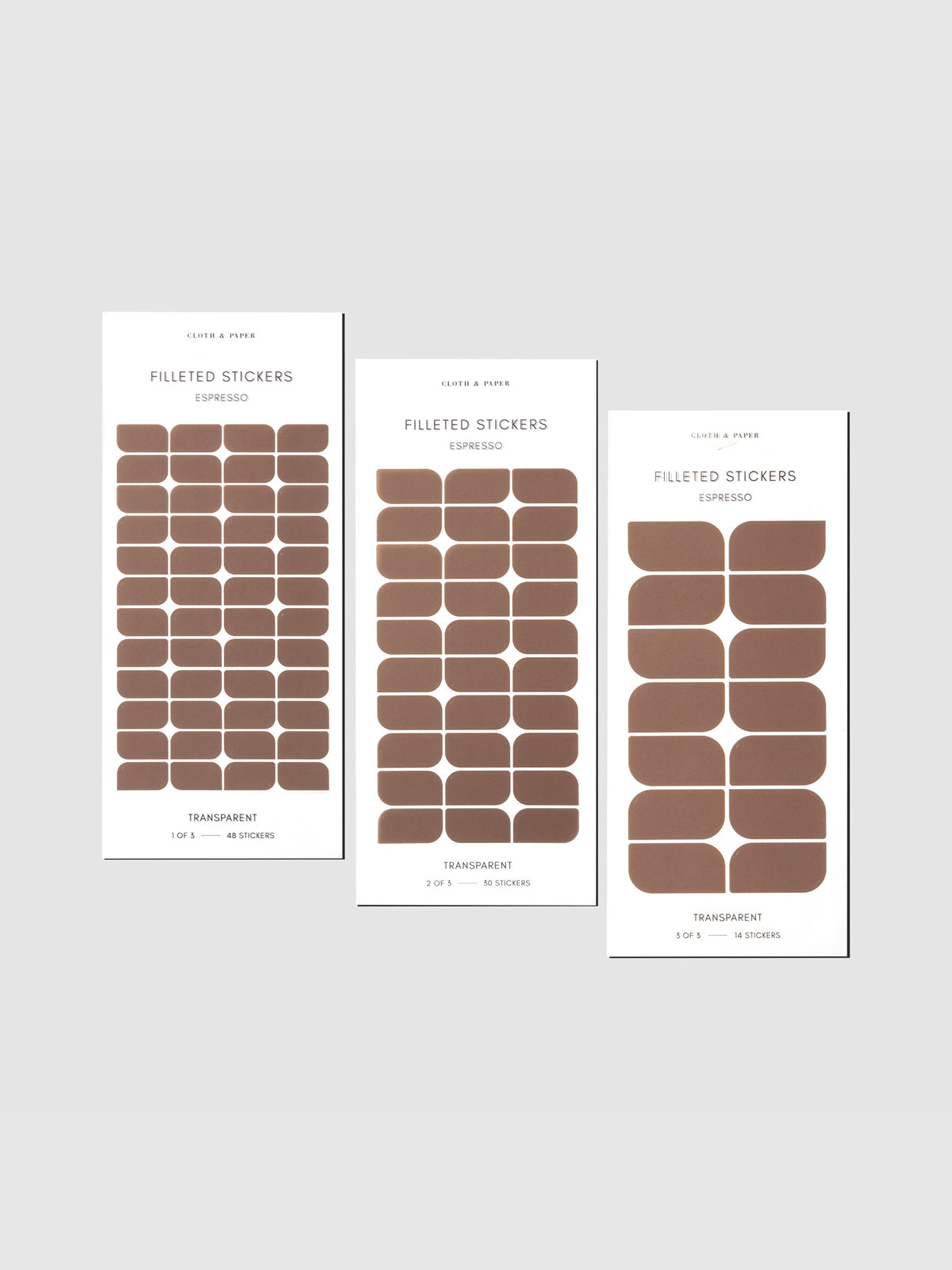 Filleted Sticker Set | Planner Stickers | Cloth & Paper