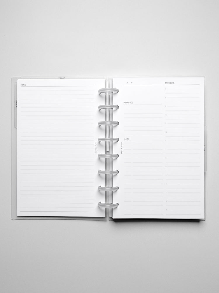 Monthly Admin Planner Inserts in the size Half Letter.
