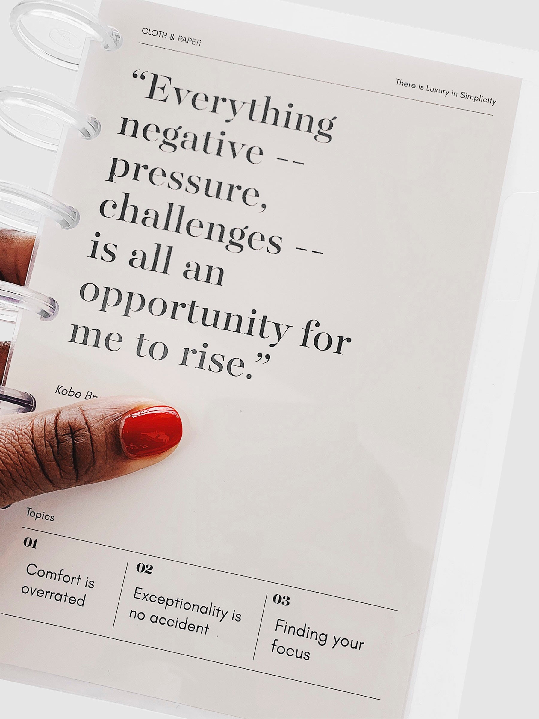 Glass Plastic Discbound Notebook Cover, HP Mini, Cloth and Paper. Covers in use styled with clear disc rings and a Kobe dashboard.