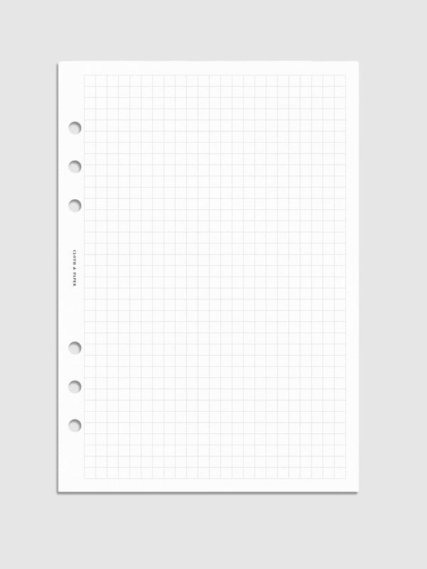Graph Note Planner Inserts | Cloth & Paper