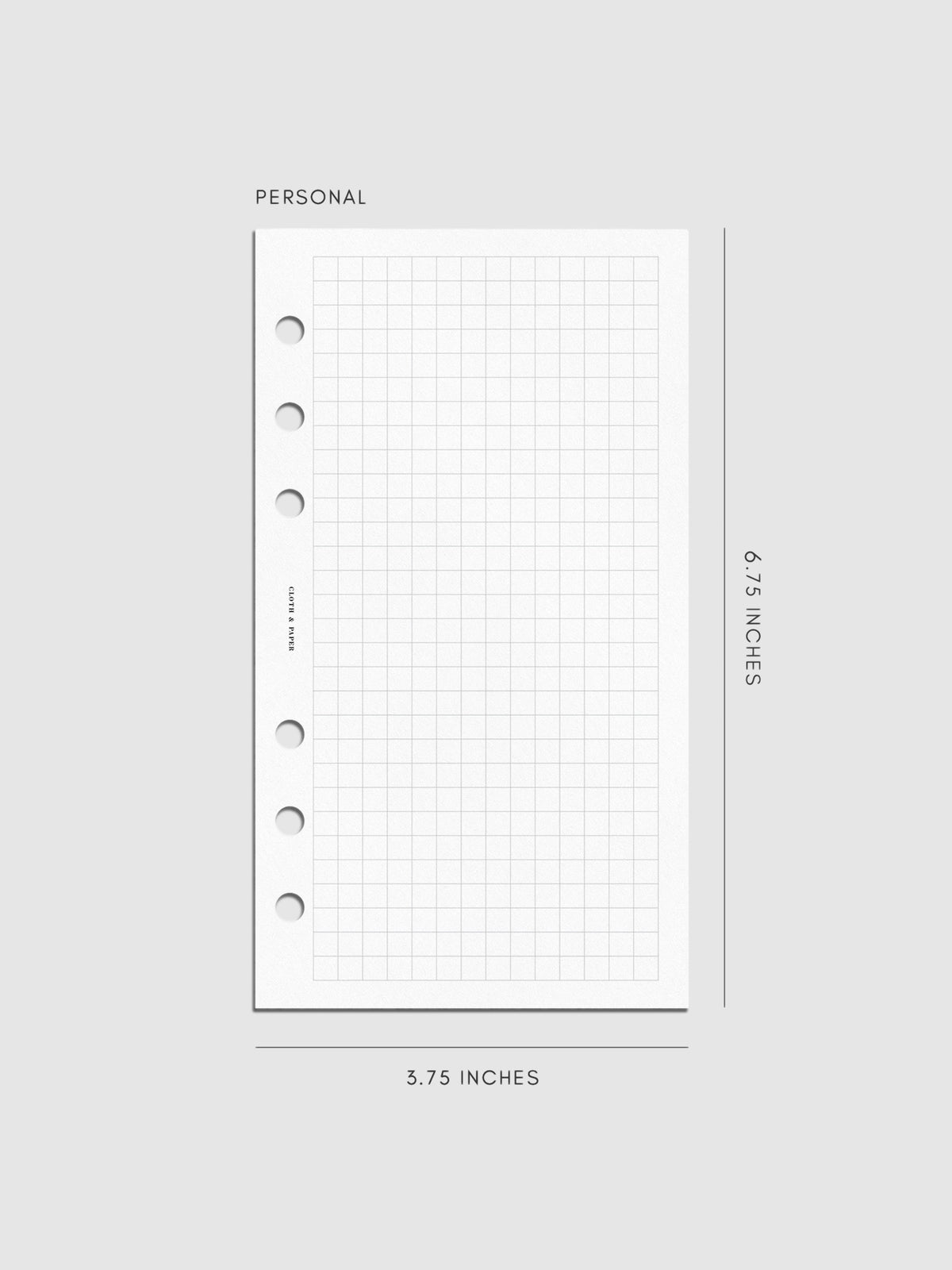 Planner Note Size Graph Note Planner Inserts | Cloth & Paper