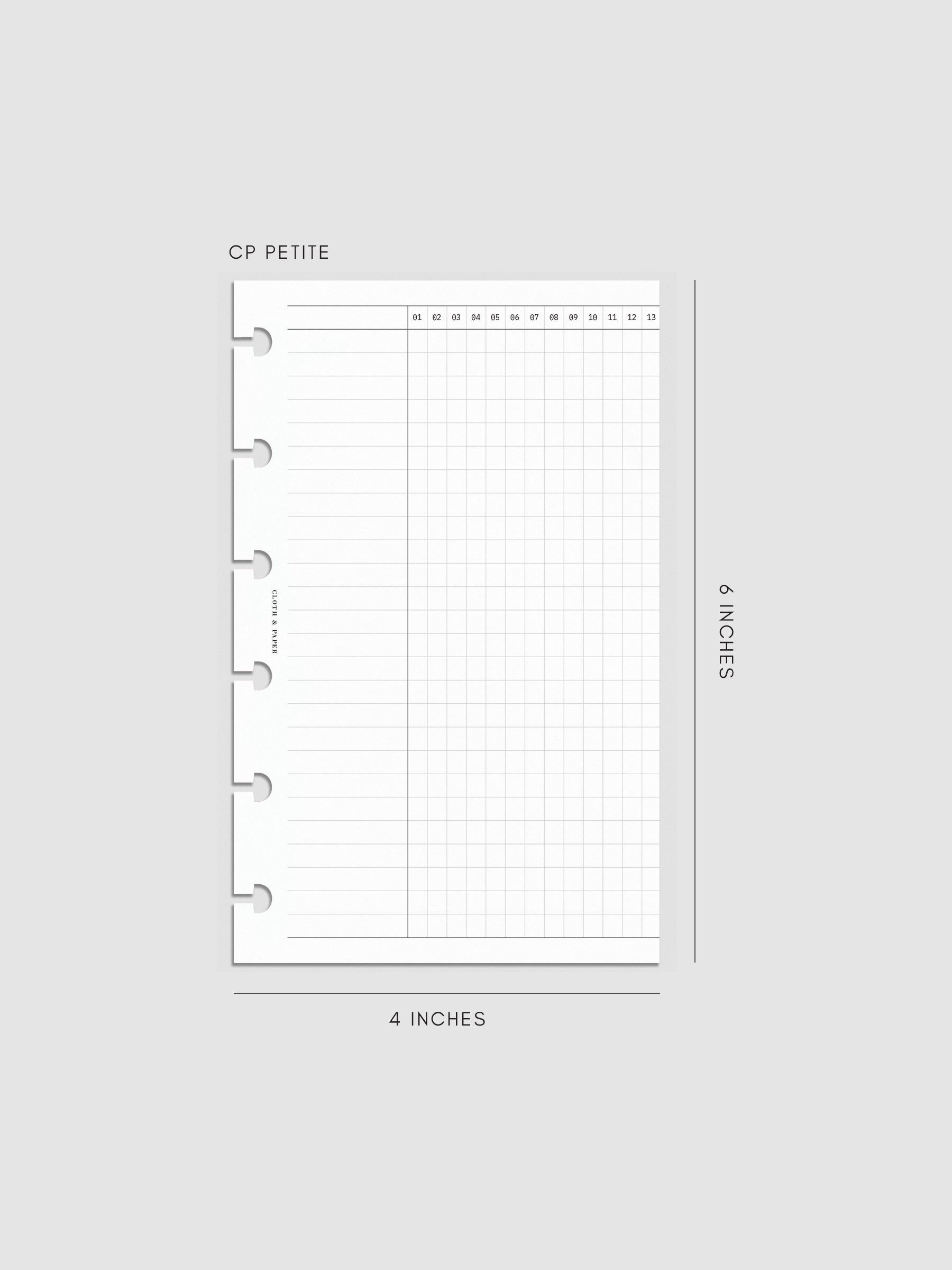 Digital mockup of Habit Fold Out Planner Insert in CP Petite