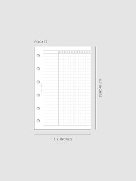 Digital mockup of Habit Fold Out Planner Insert in Pocket