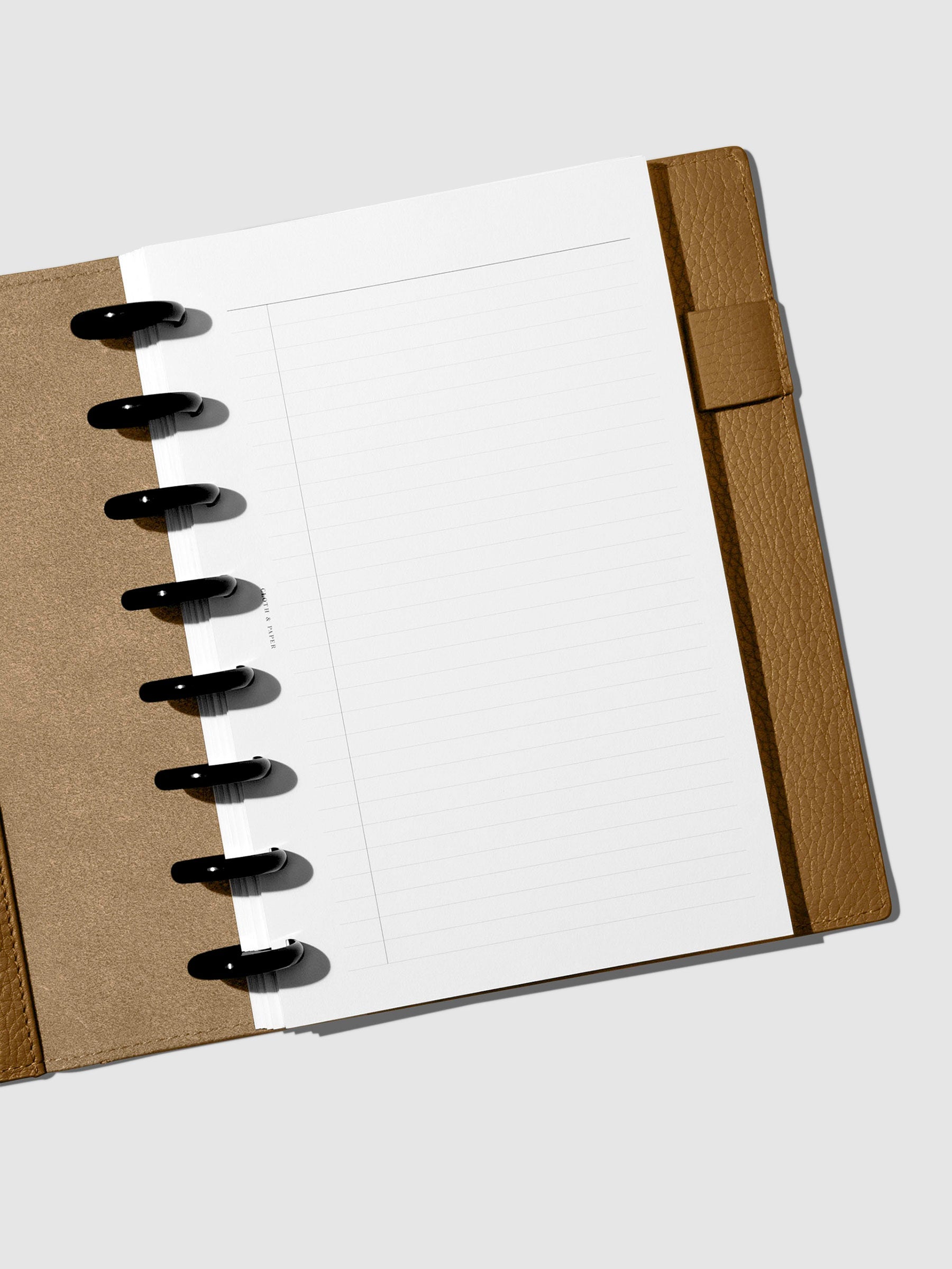 Folio displayed opened on a neutral background.