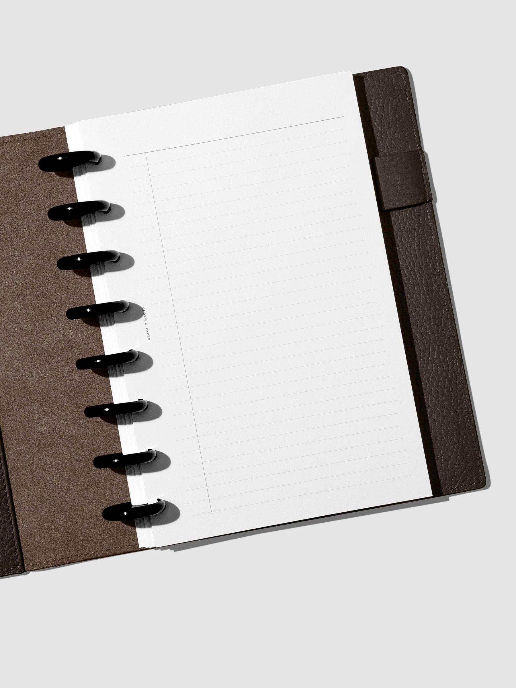 Folio displayed opened on a neutral background.