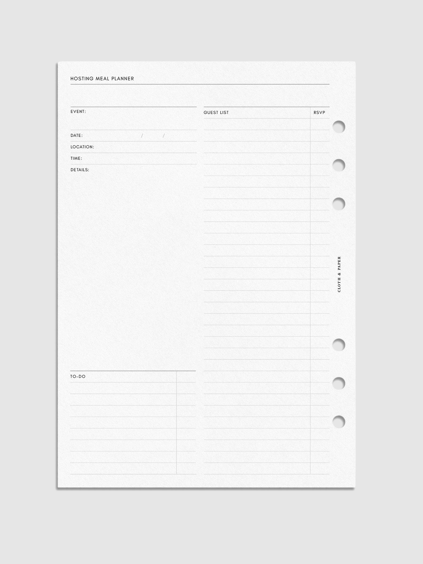 Digital mockup of event details page in A5 sizing.