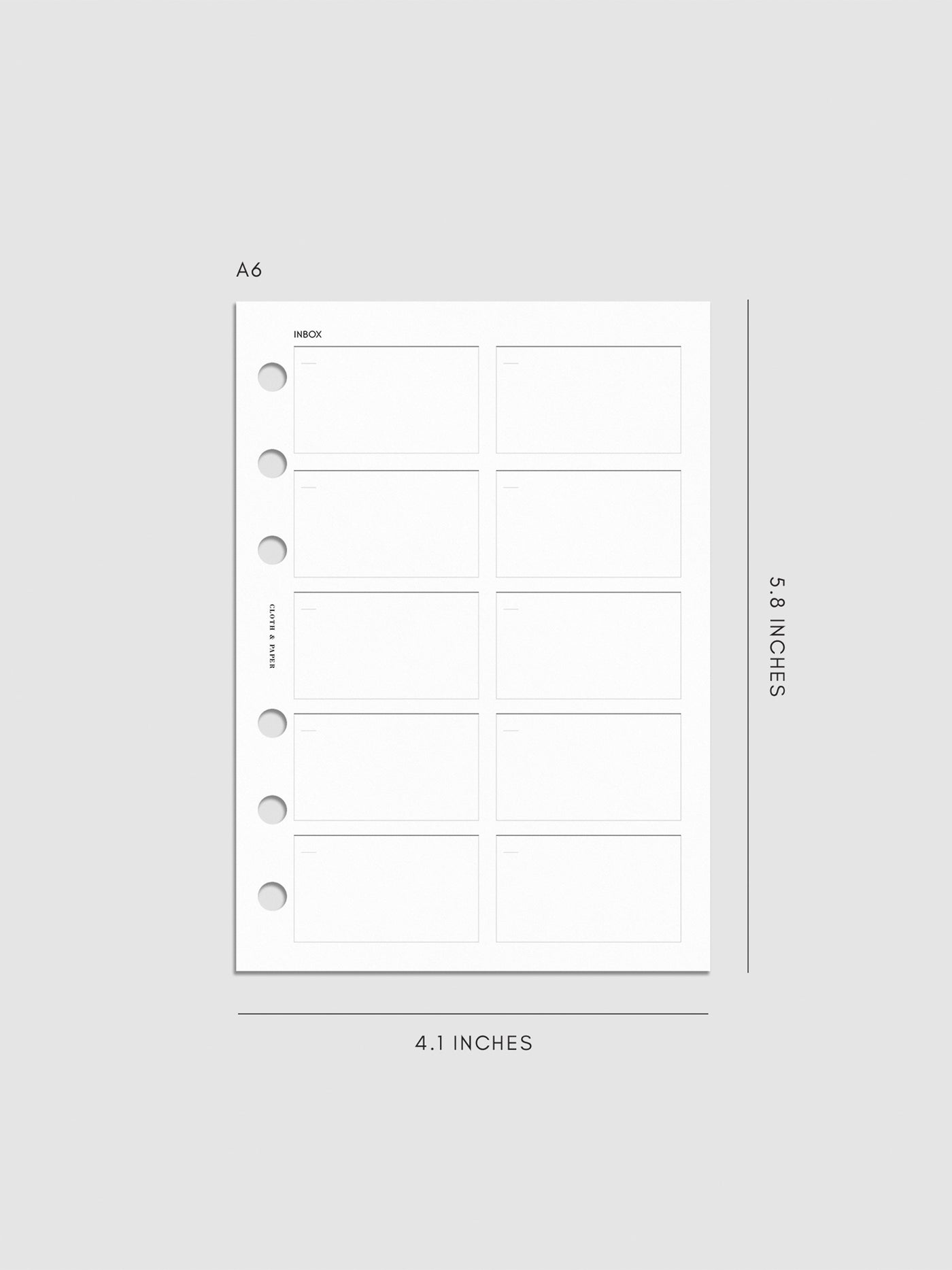 Inbox Planner Inserts | Third Edition | Cloth & Paper