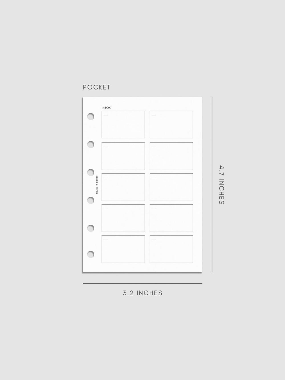 Planner Inbox Insert Inbox Planner Inserts | Third Edition | Cloth & Paper