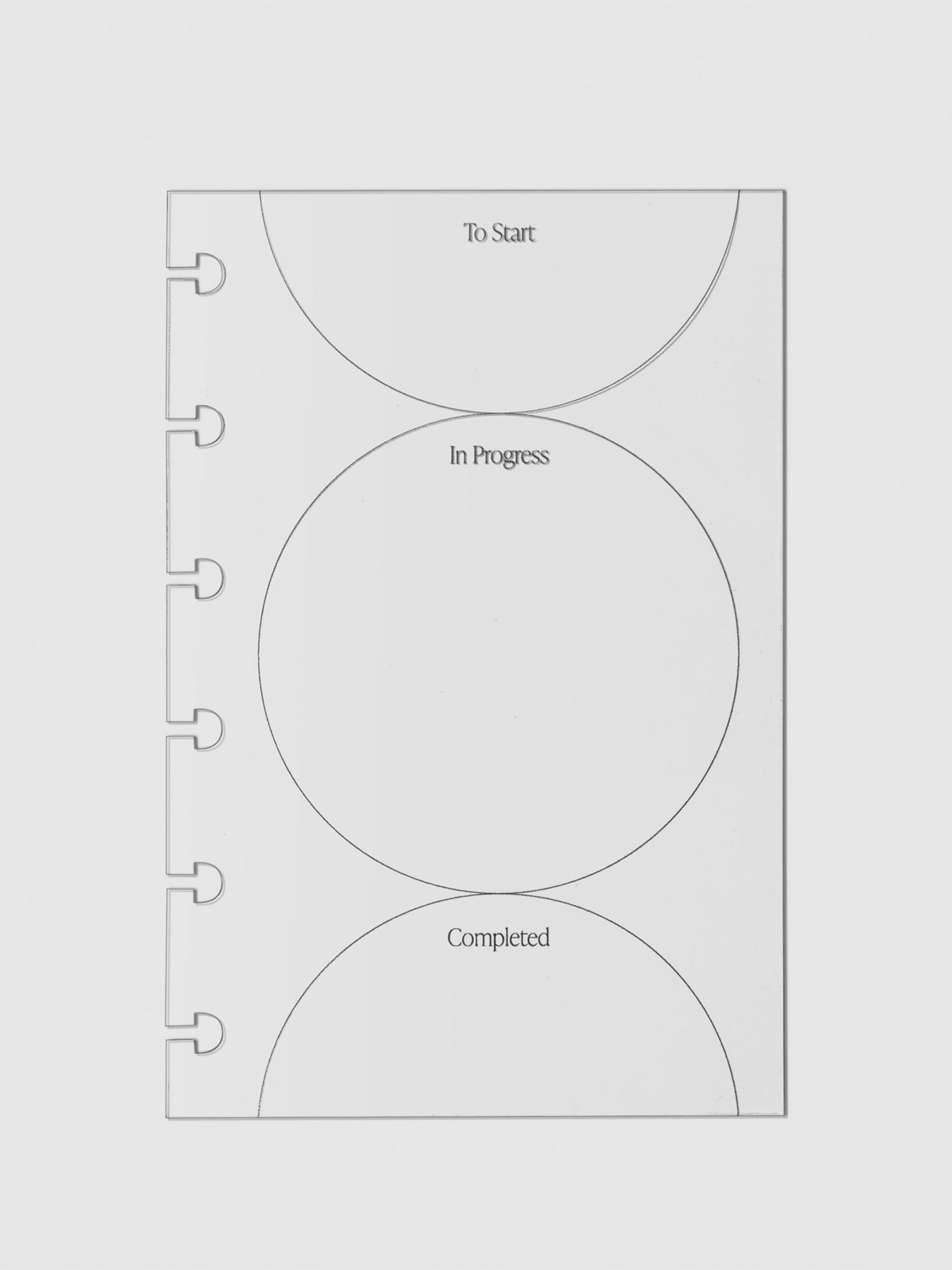 Kanban planner dashboard displayed on a neutral background. 