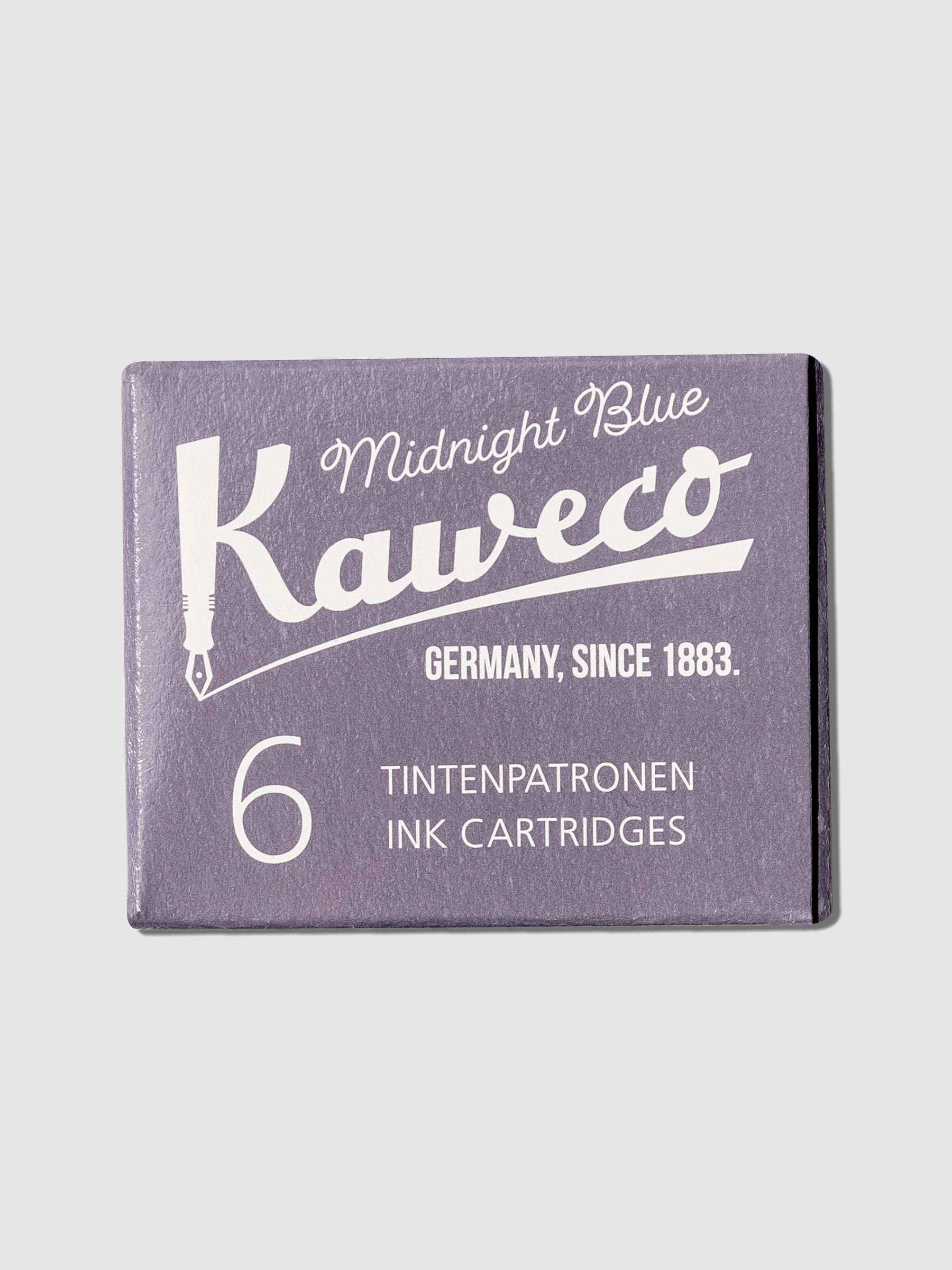 Box of refills displayed in their packaging on a neutral background. Color shown is Midnight Blue. 