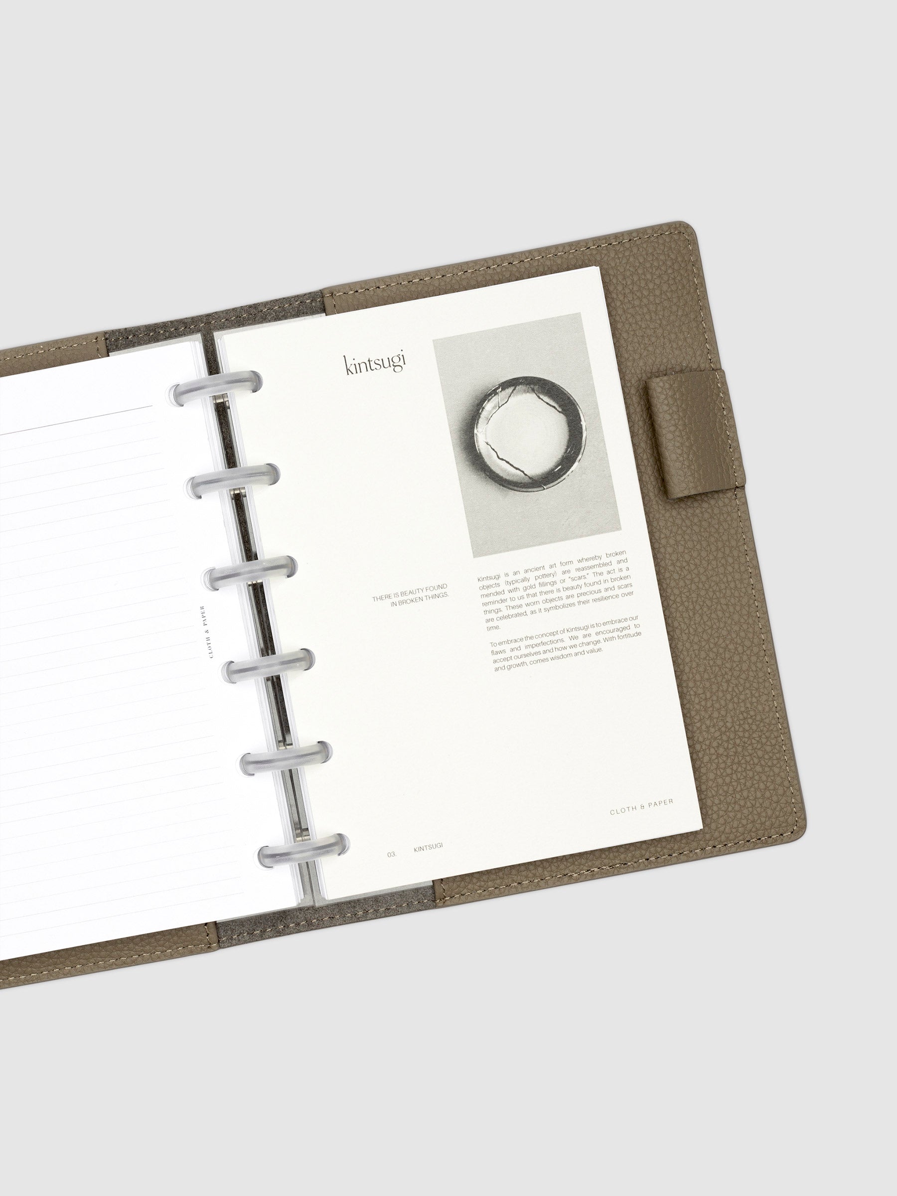 Dashboard in use inside of a discbound planner system. 