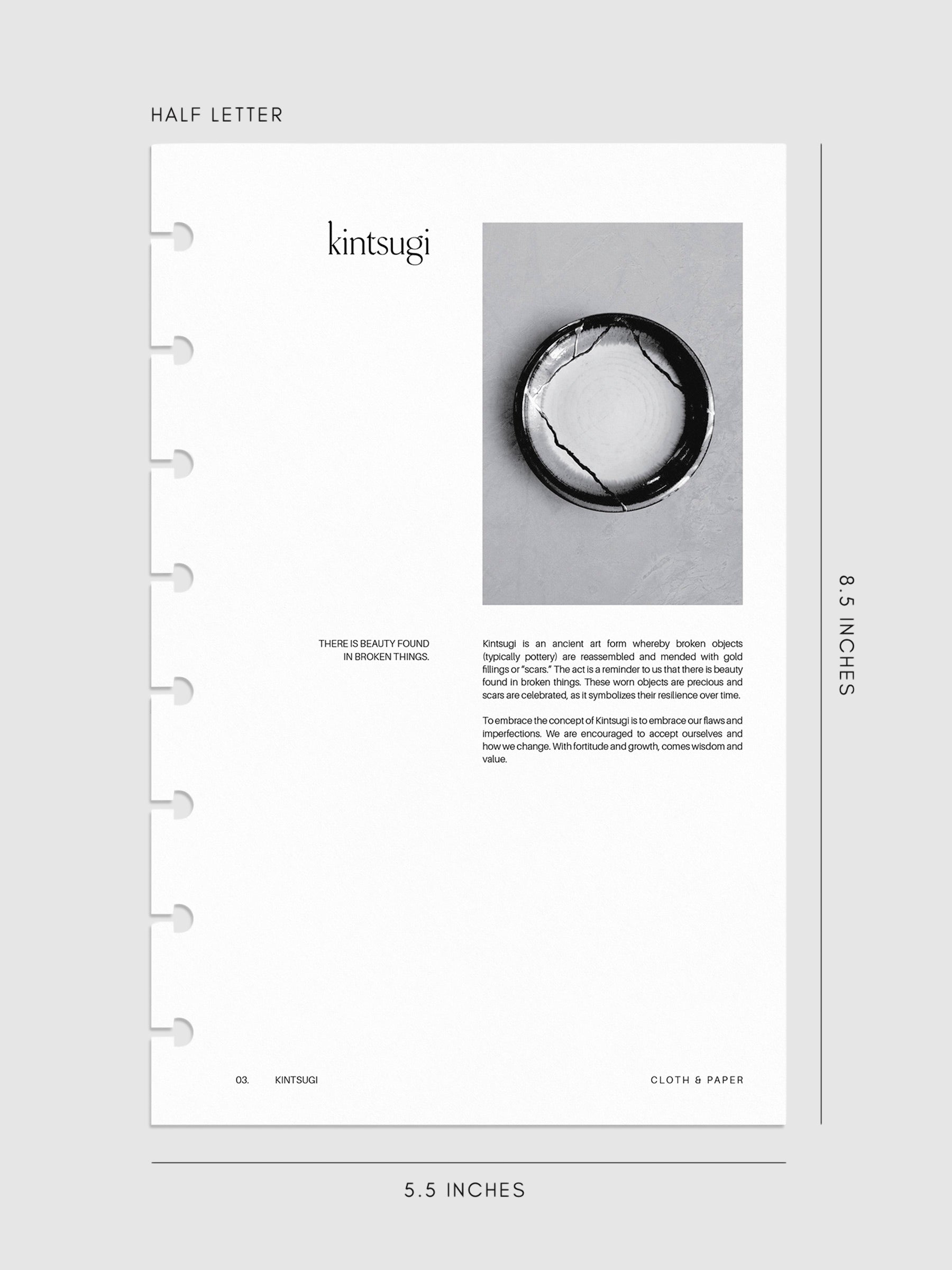  Digital mockup of dashboard in Half Letter sizing. 