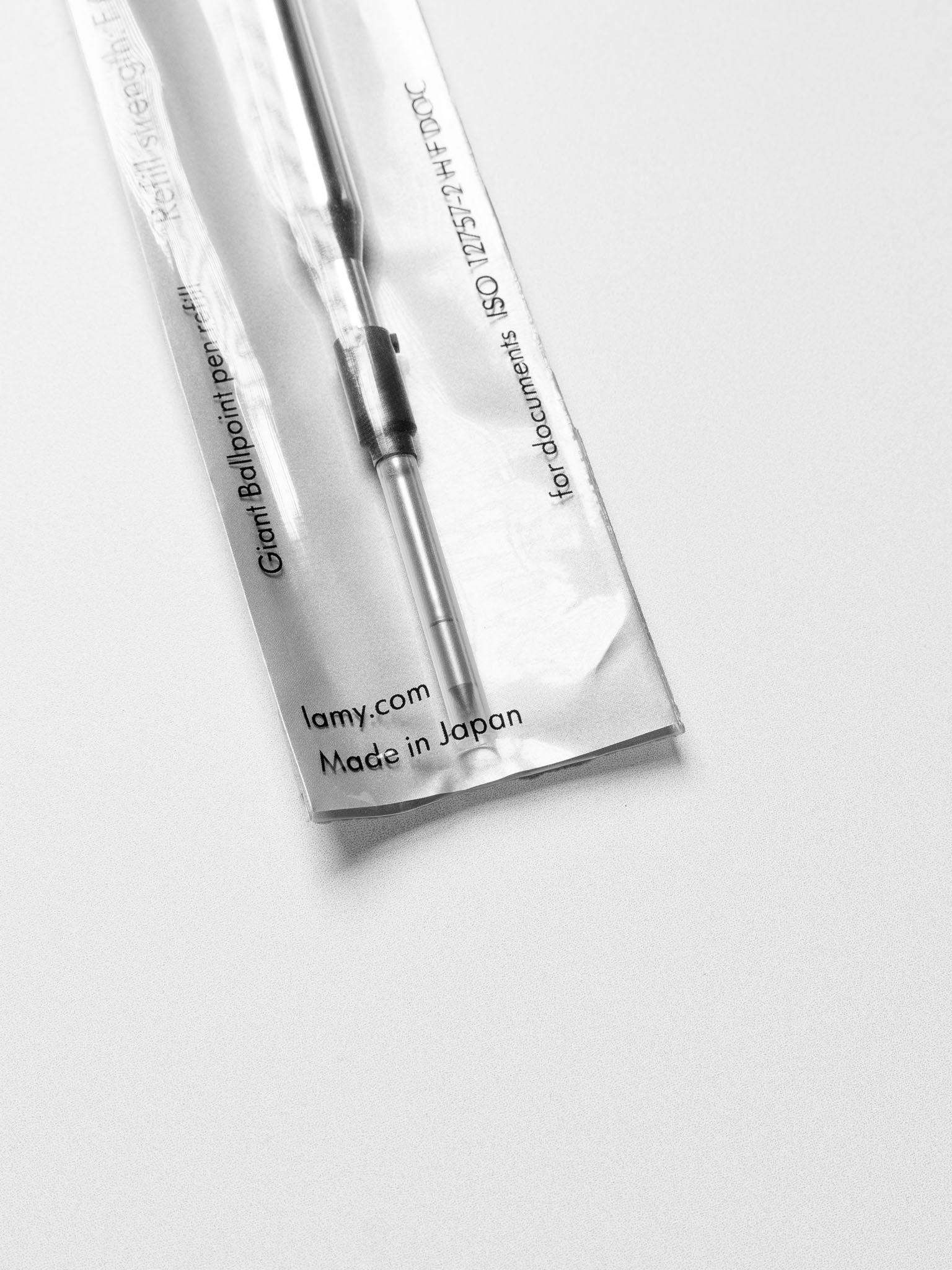 LAMY M17 Jetstream Ballpoint Pen Refill | Extra Fine, shown in packaging close up.