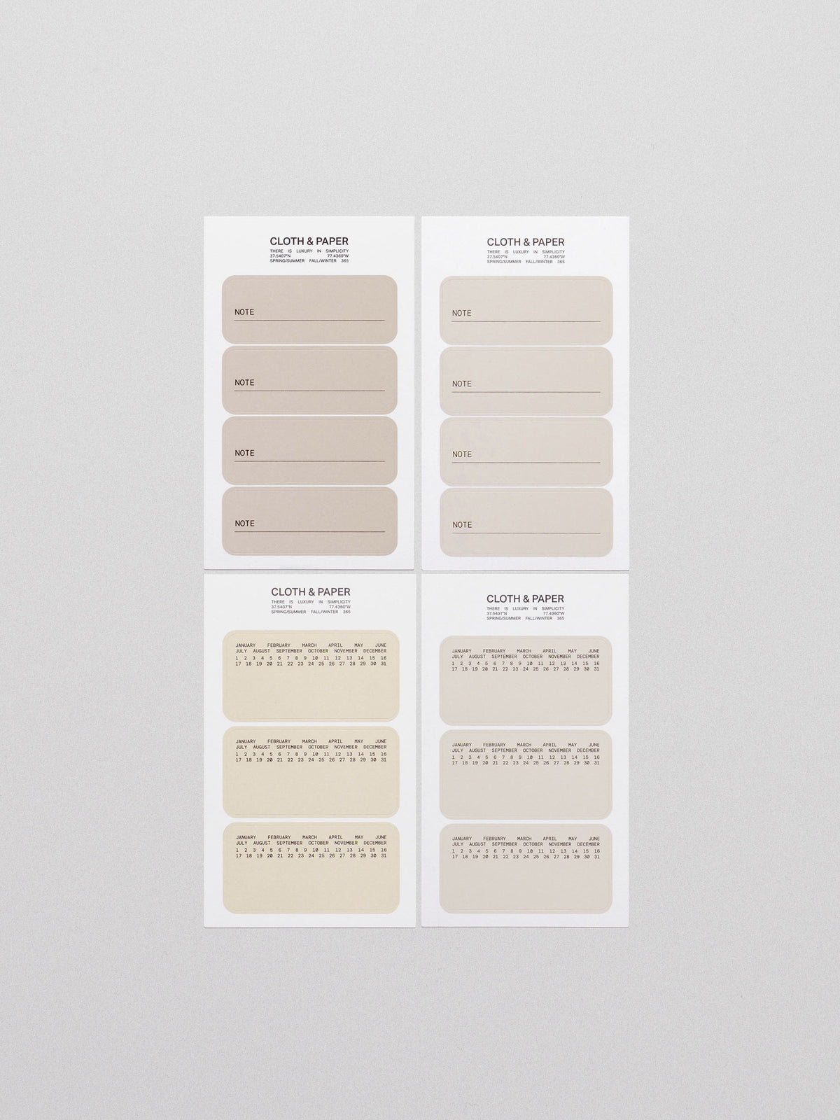 Label Planner Stickers | Note | Cloth & Paper