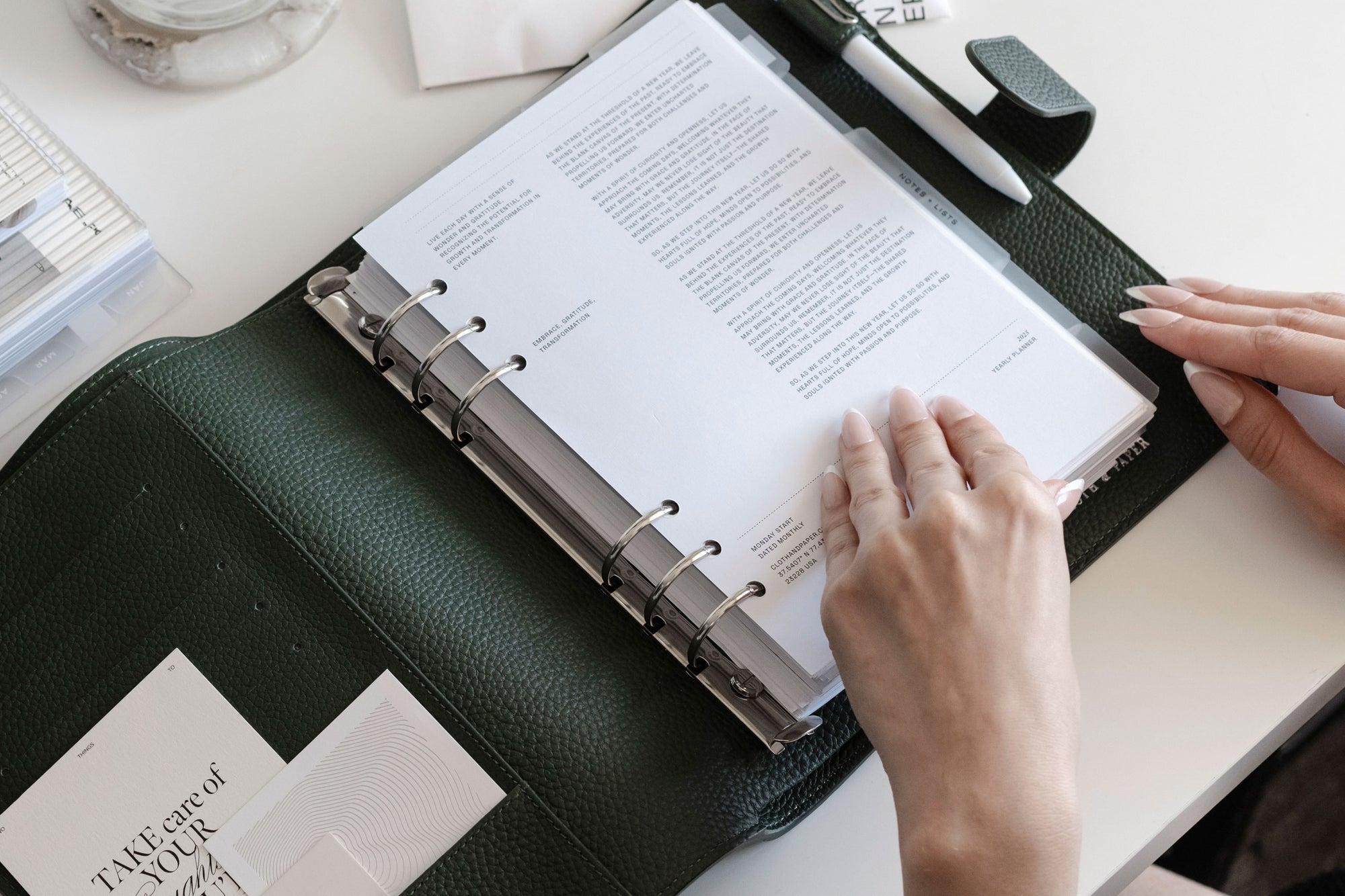 Leather Planner Guide – CLOTH & PAPER