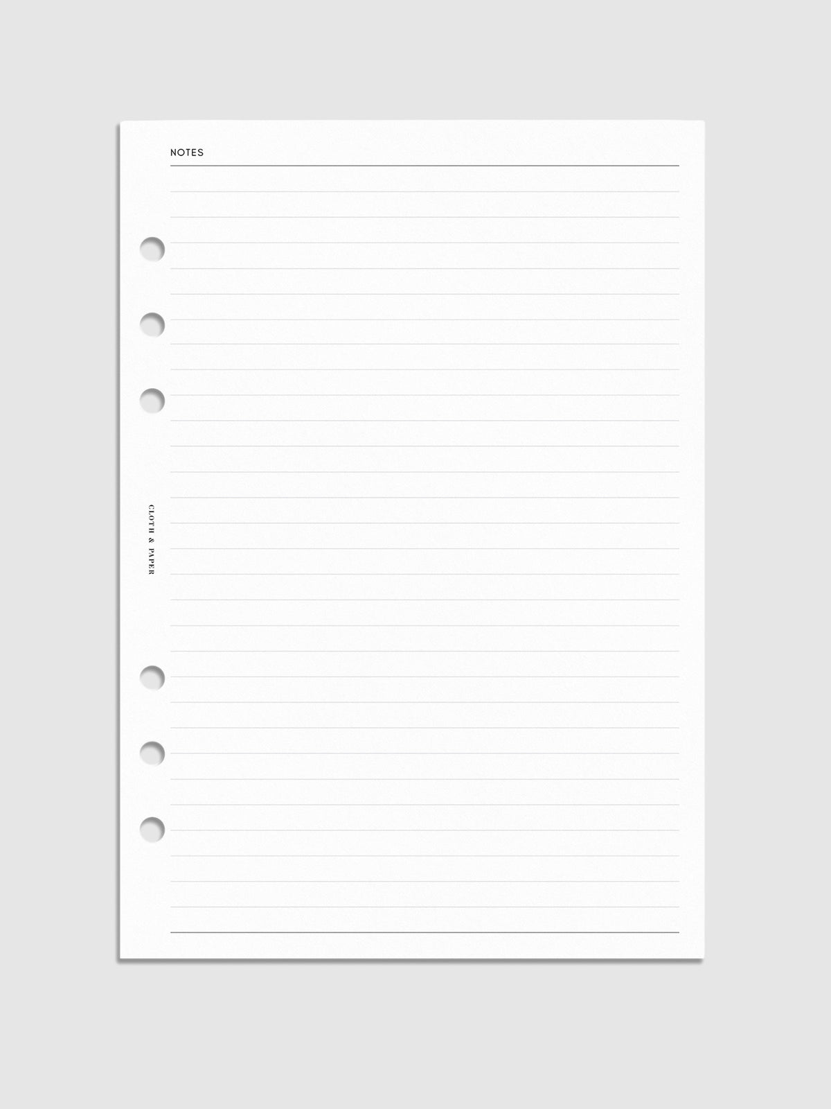 Note Paper For Inserts Lined Notes Planner Inserts | Cloth & Paper