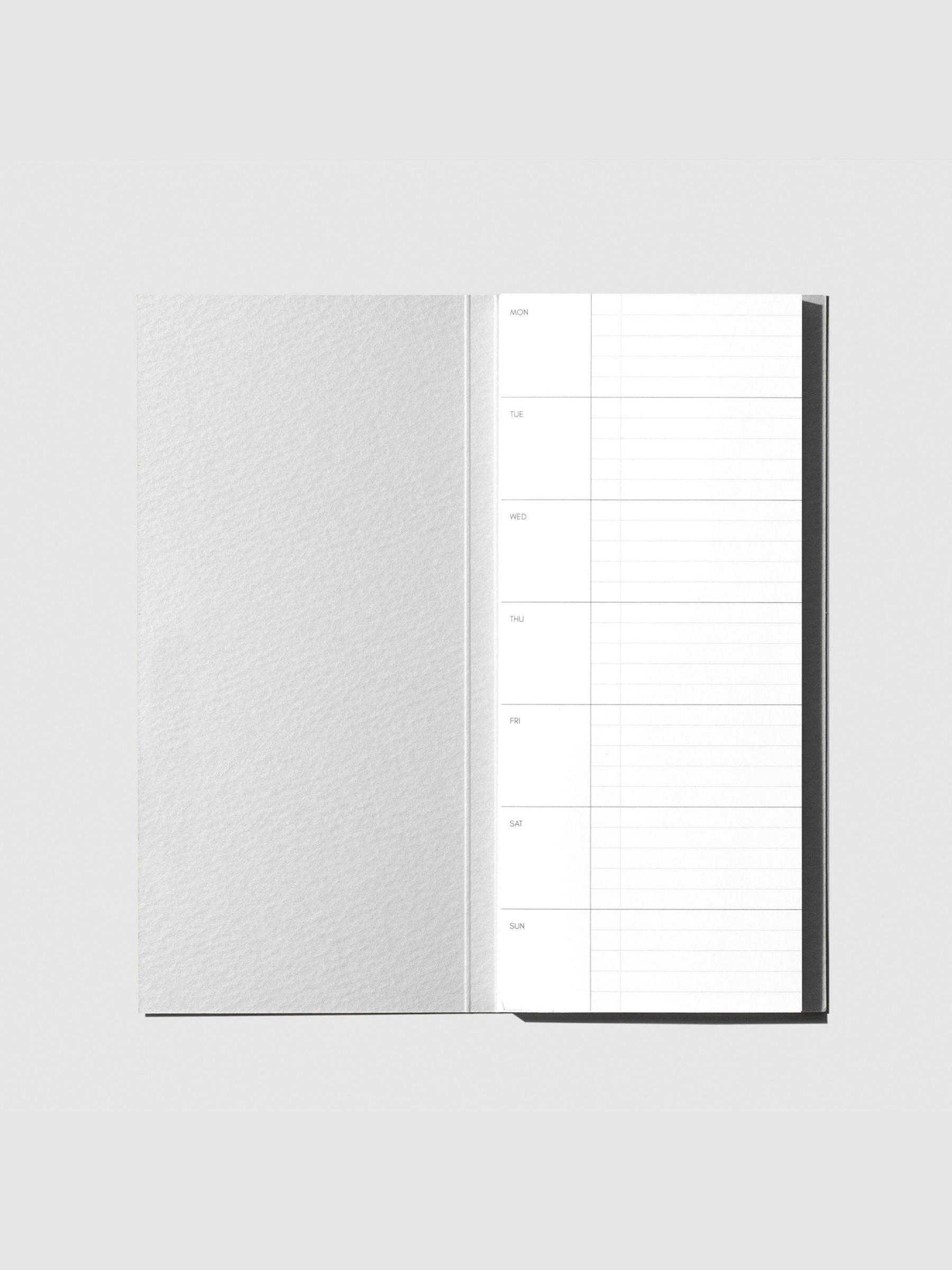 Weekly Sidebar Sticky Note, Cloth and Paper. Sticky note displayed with its packaging on a neutral background.