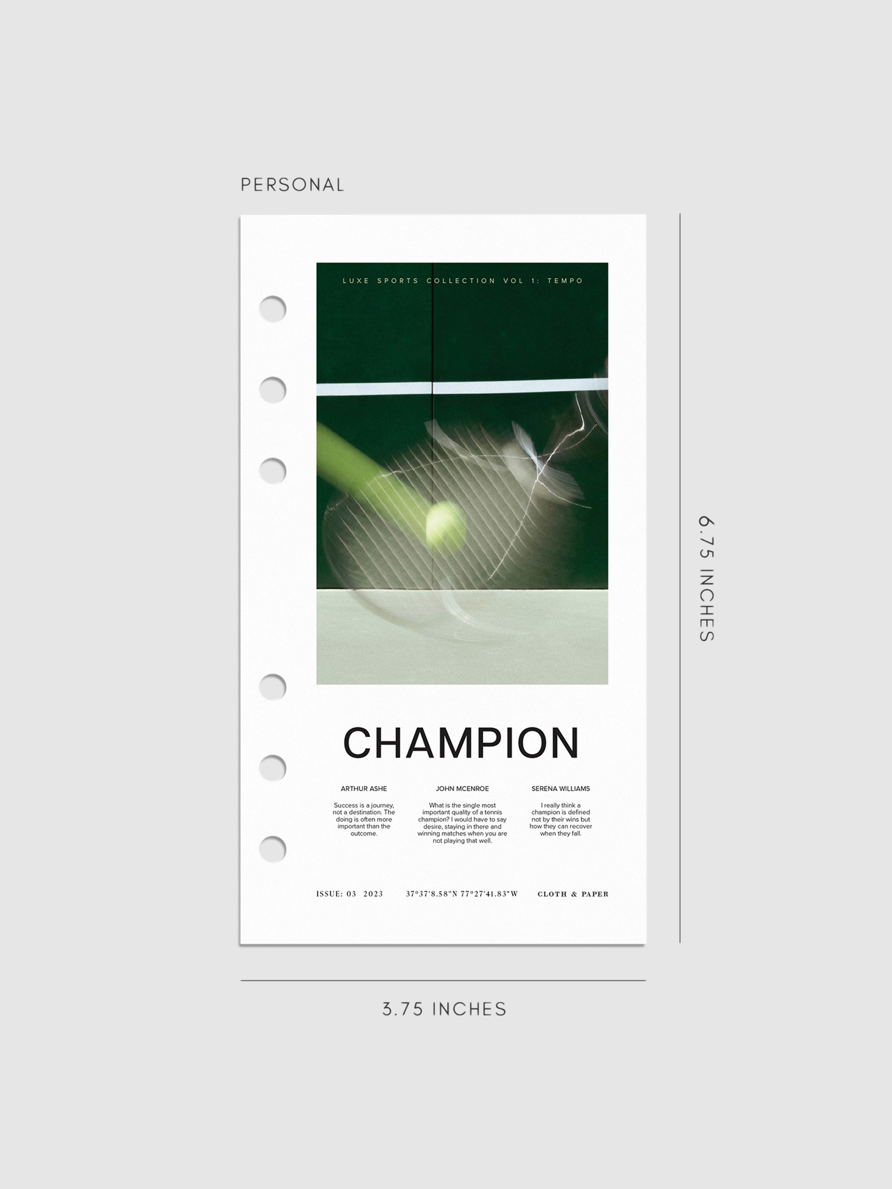 Digital mockup of Champion dashboard in Personal. 