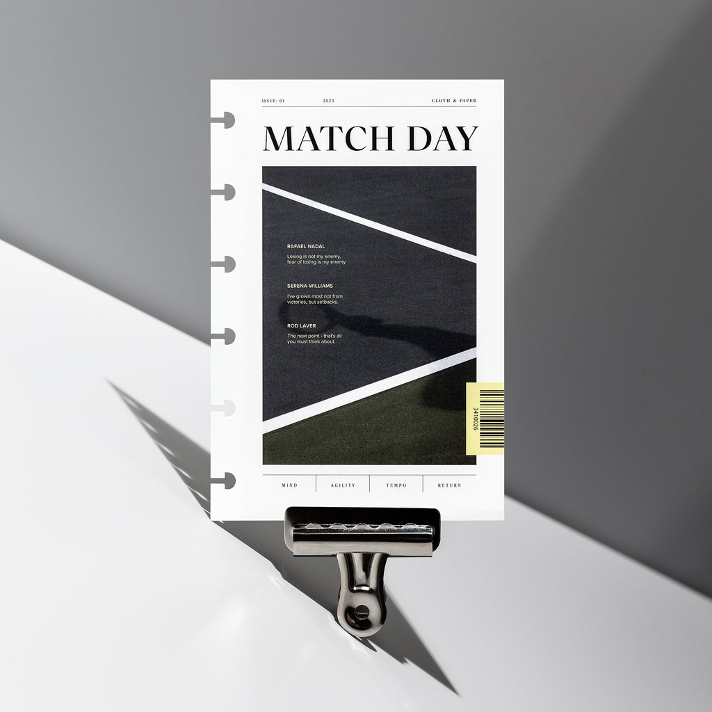 Match Day dashboard displayed with a clip on a neutral gray background. Size shown is CP Petite. 