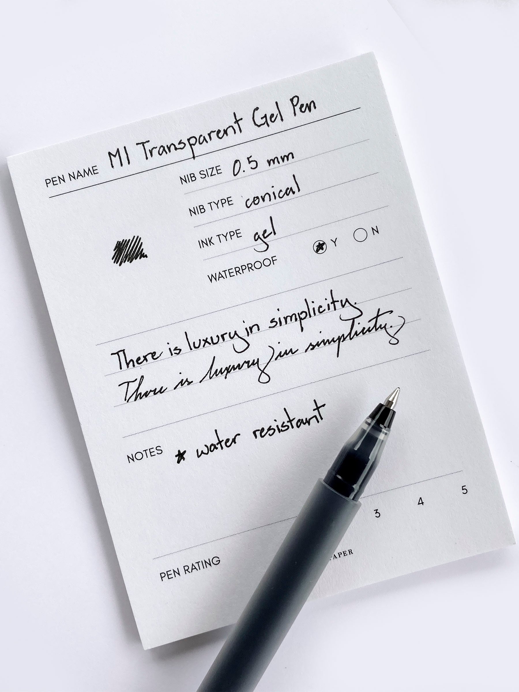 MI Transparent Gel Pen | Cloth & Paper  Edit alt text